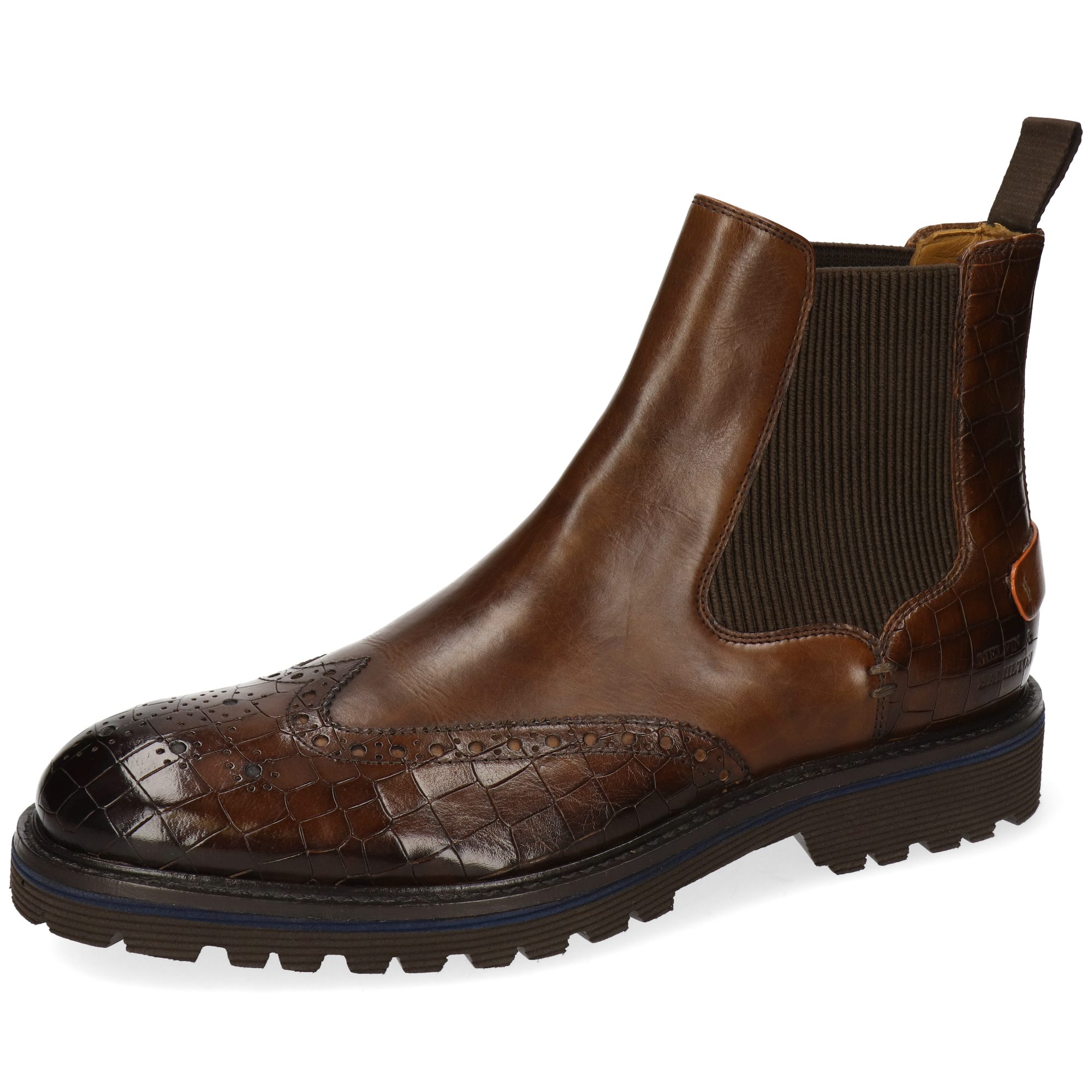 Melvin & Hamilton Trevor 53 Leder-Chelsea Boots für Herren Stiefelette Flache Absätze, Echtes Leder, Vegetabile Gerbung