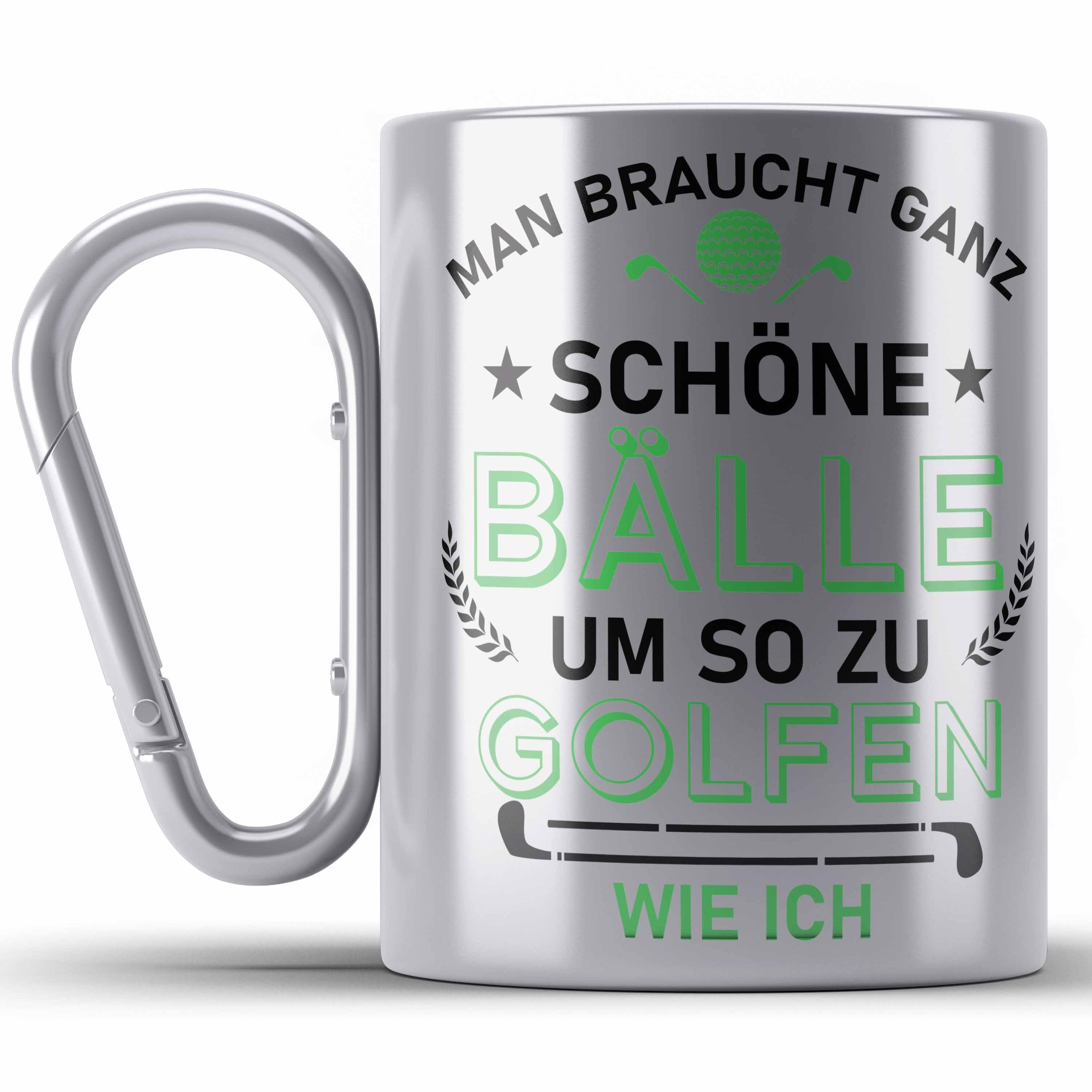 Trendation Thermotasse Golf Edelstahl Tasse Golfer Geschenk Papa Vater Geschenkidee Golf Edel