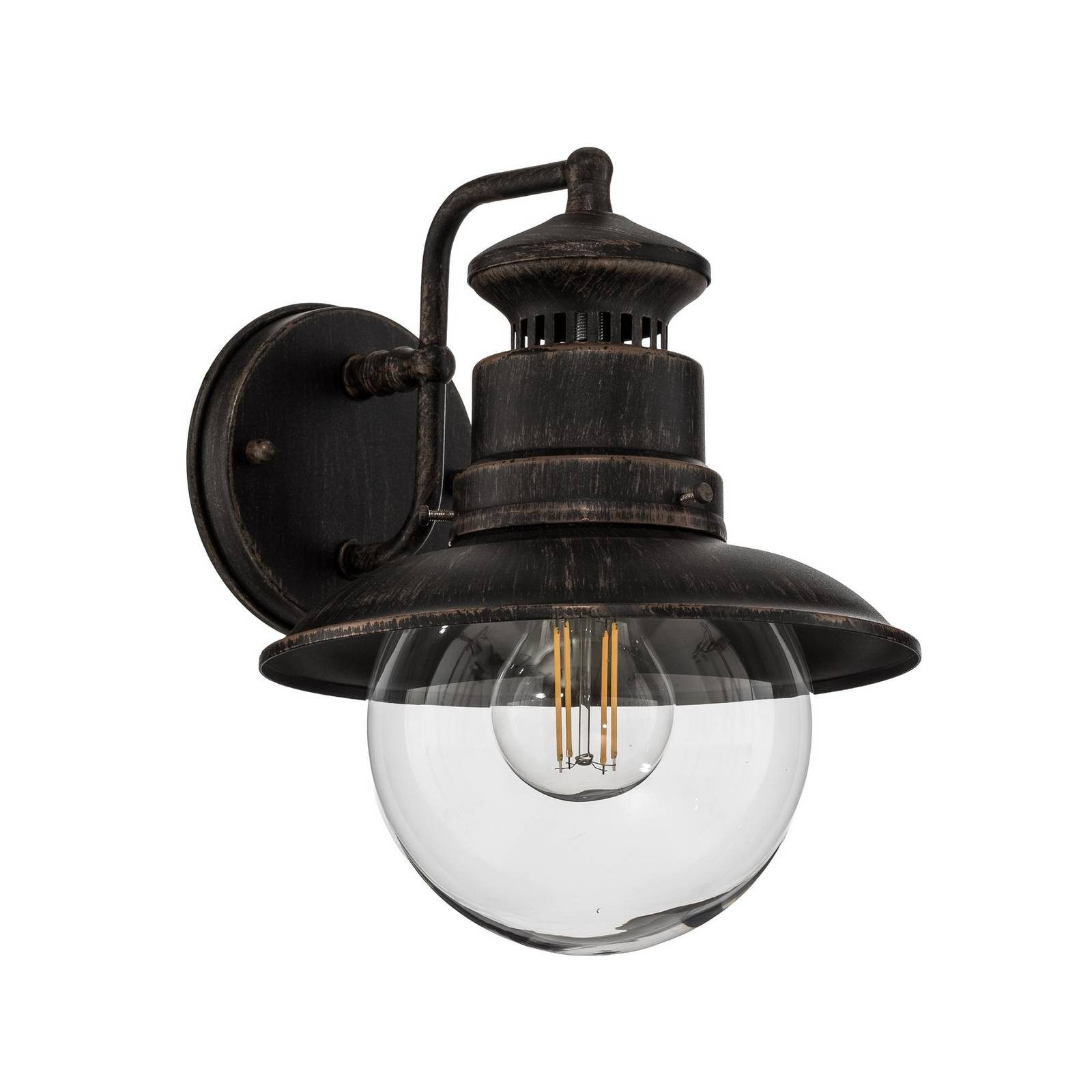 Lindby Außen-Wandleuchte Eddie, Braun IP44, 1 x 60 W