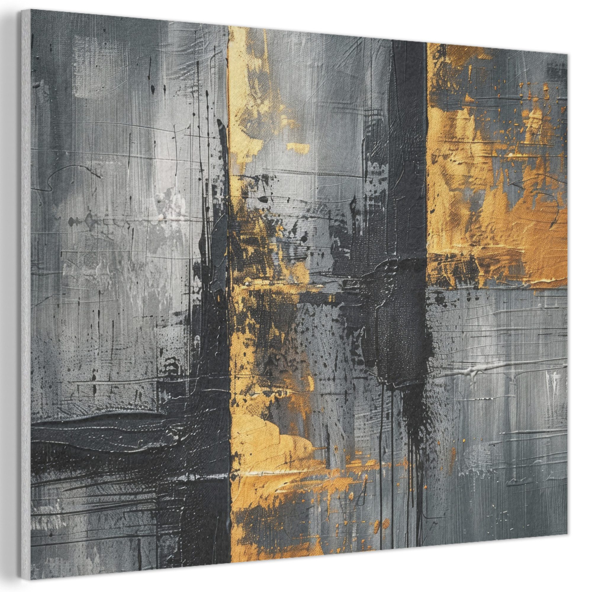 MuchoWow Gemälde Modern - Gold - günstig online kaufen