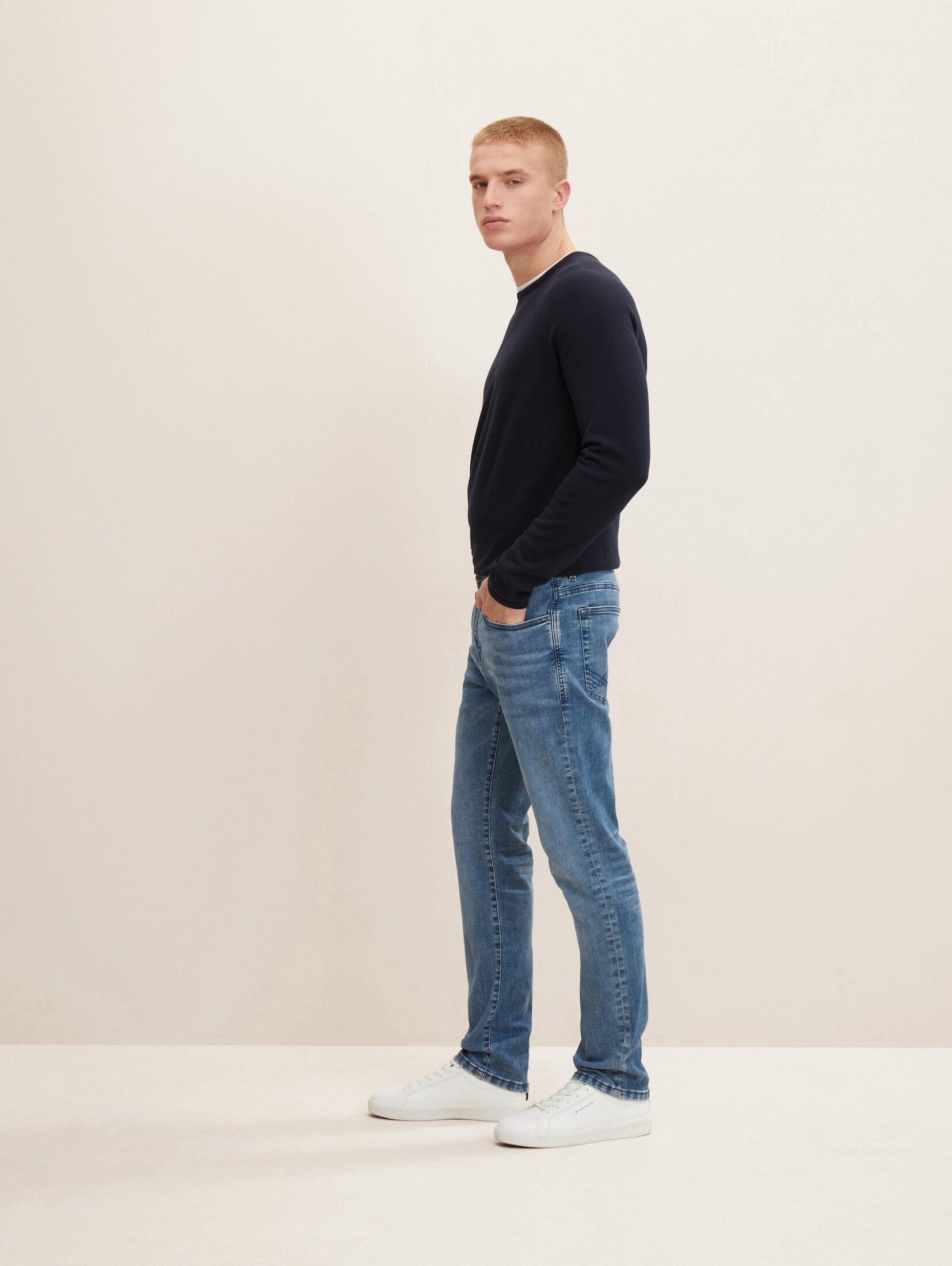 Straight-Jeans mit TAILOR Blue Josh ® Light Used Regular Slim Jeans Stone LYCRA TOM Denim