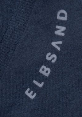 Elbsand T-Shirt Talvi mit Flockprint und V-Ausschnitt, Kurzarmshirt aus Baumwoll-Mix