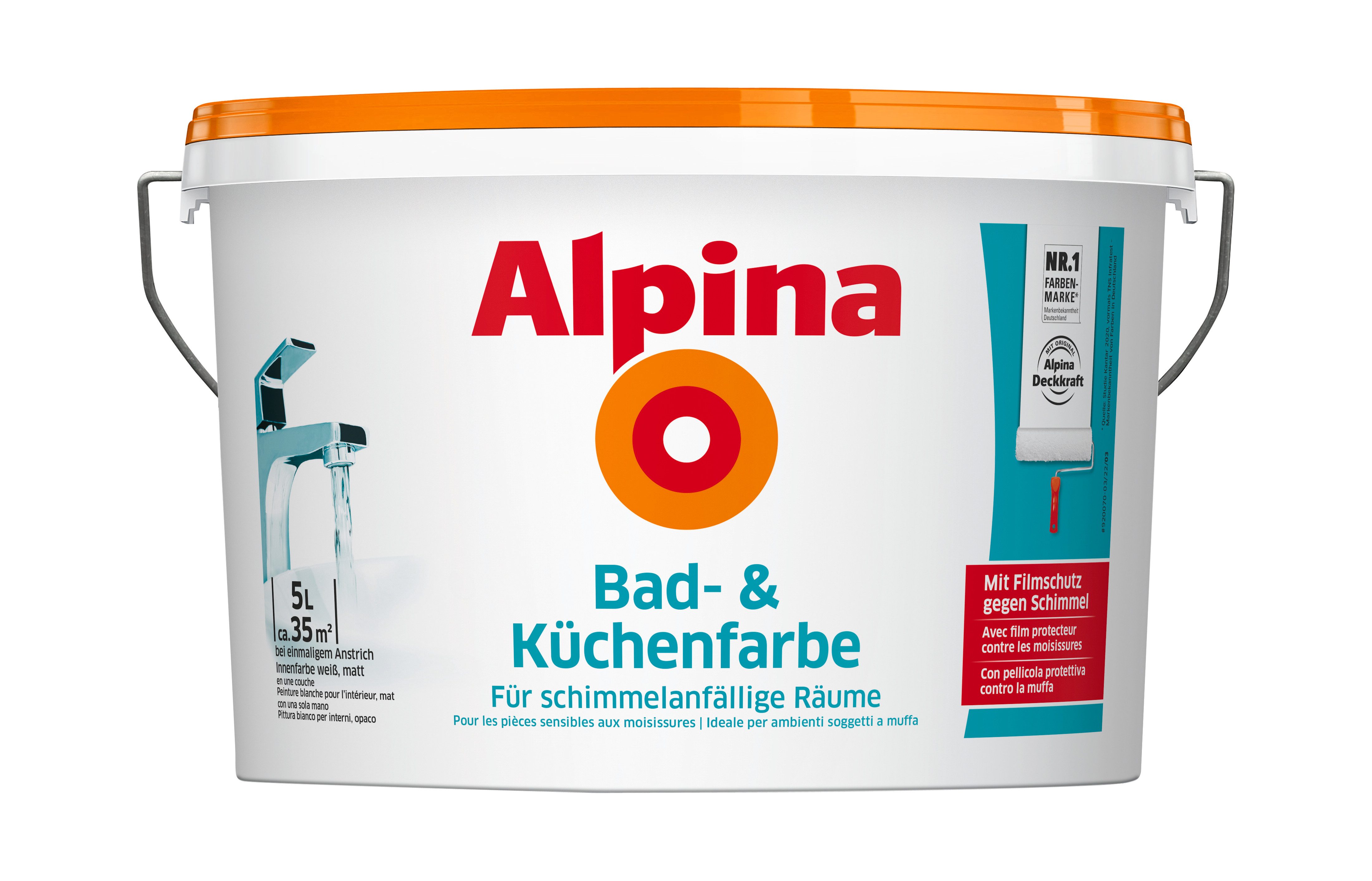 Alpina Wandfarbe Bad- & Küchenfarbe weiß matt