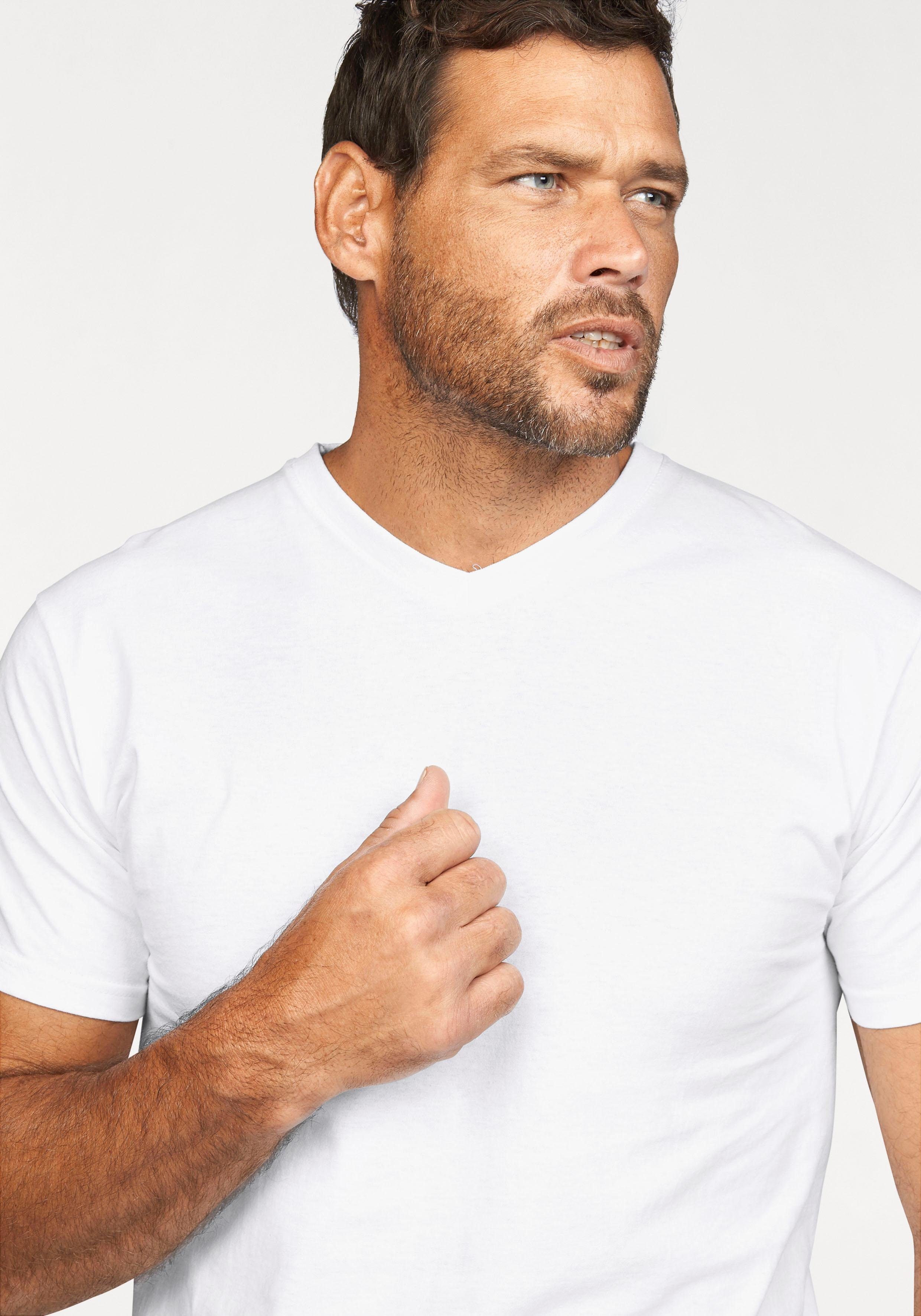 Fruit of the Loom T-Shirt (Packung, 2-tlg) mit V-Ausschnitt