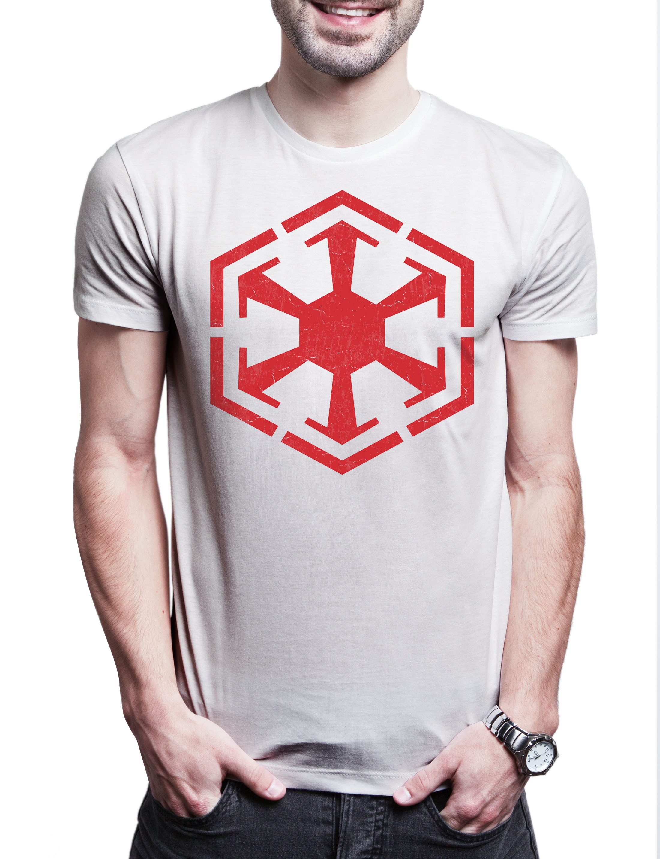 Print-Shirt Dark Star Empire Logo Herren T-Shirt Krieg Sith Side Imperium Wars
