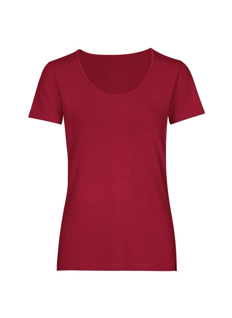 Viskose T-Shirt Rundhalsshirt rubin Trigema TRIGEMA aus