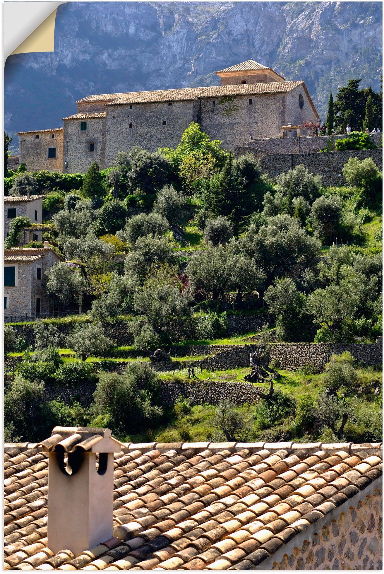 Alubild, Artland Leinwandbild, oder Wandbild bei in Wandaufkleber Poster St), versch. Valldemossa, Gartenbilder Größen als Ambiente Mallorca, (1