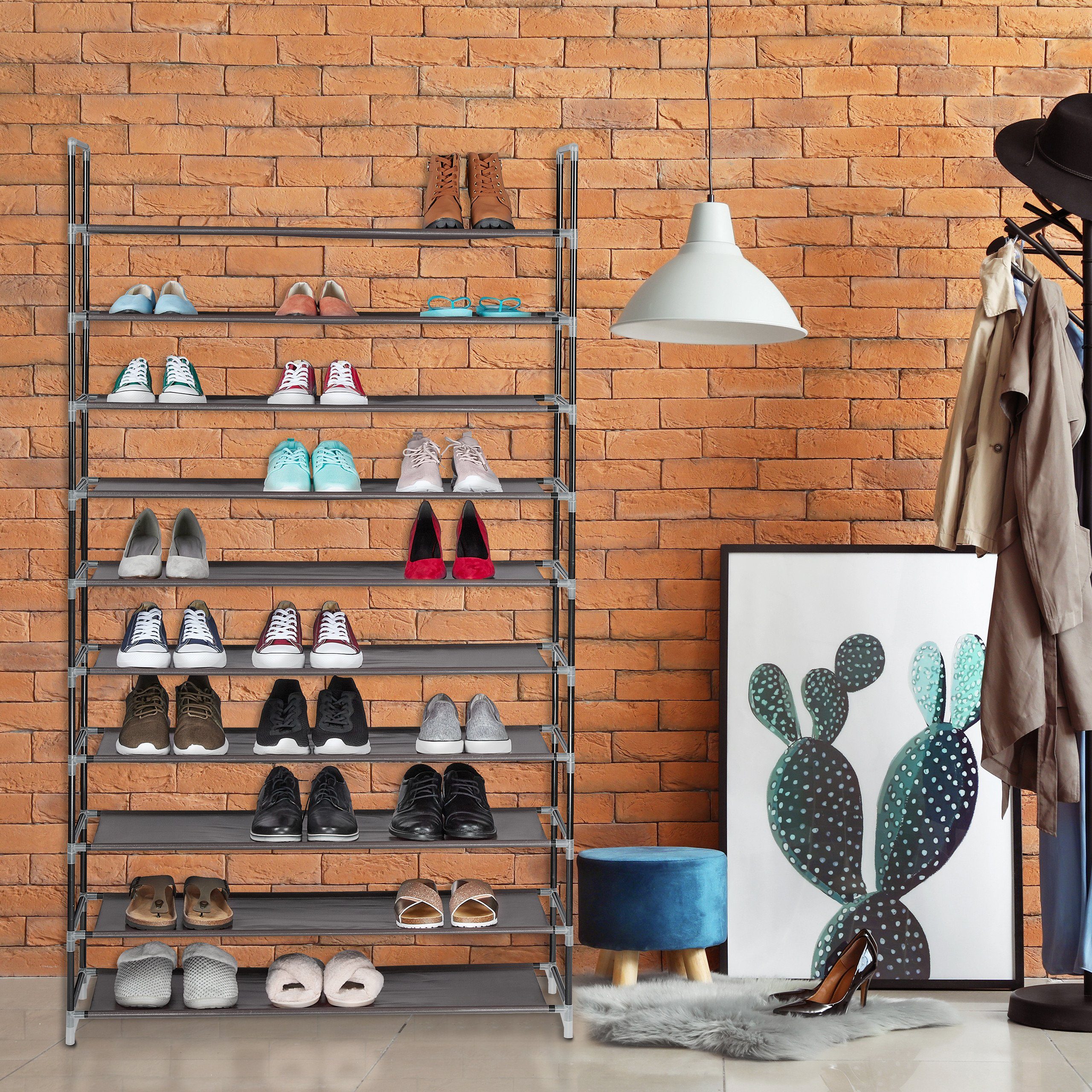 relaxdays Schuhregal Stecksystem XXL, Braun günstig online kaufen