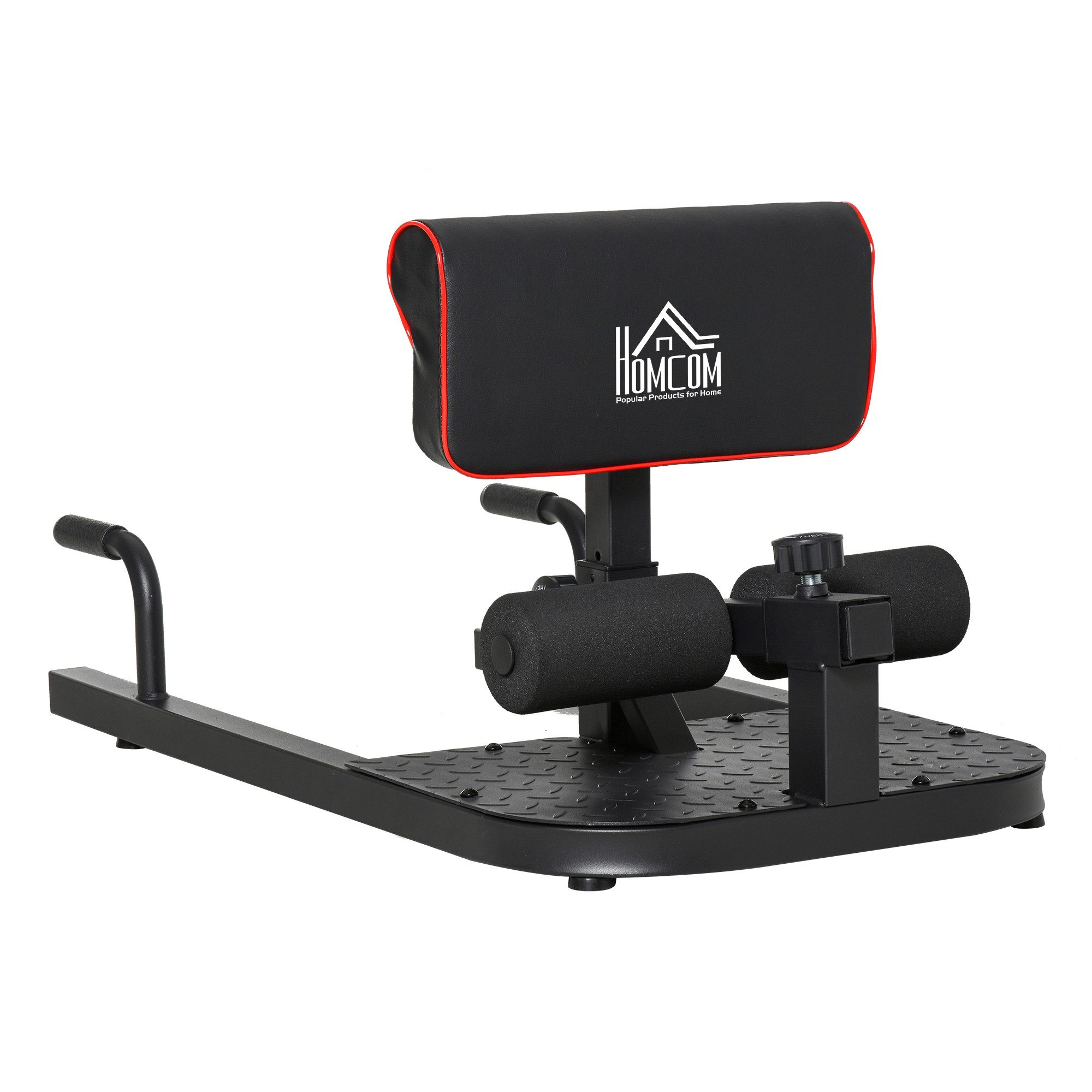 HOMCOM Bauchtrainer Sissy Squat Kniebeugentrainer Beintrainer verstellbar bis 120 kg (Bauch-Gesäß-Trainer, 1-St., 3 in 1 Trainer verstellbar bis 120 kg), bis 12 – Bild 2 von 5