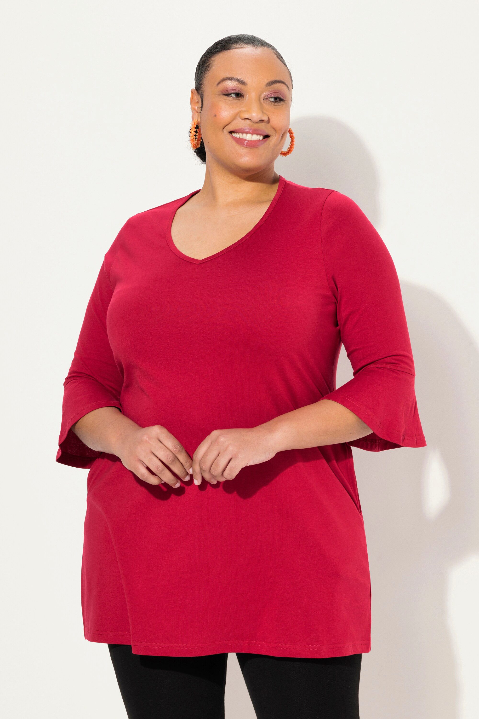 Ulla Popken Longshirt T-Shirt A-Linie Taschen günstig online kaufen