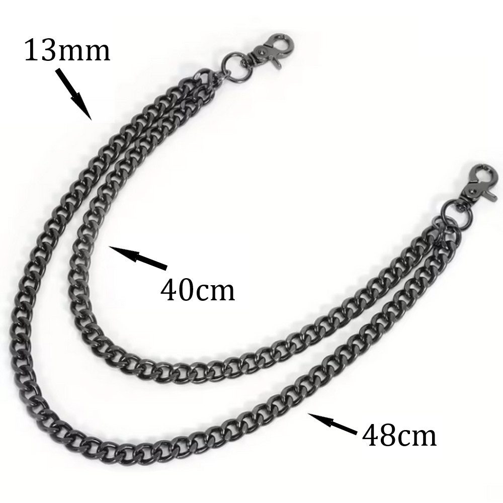 Ware aus aller Welt Hosenkette Zweireihige Schlüsselkette Brieftasche Kette Biker Trucker Punk Kette, (1-tlg)
