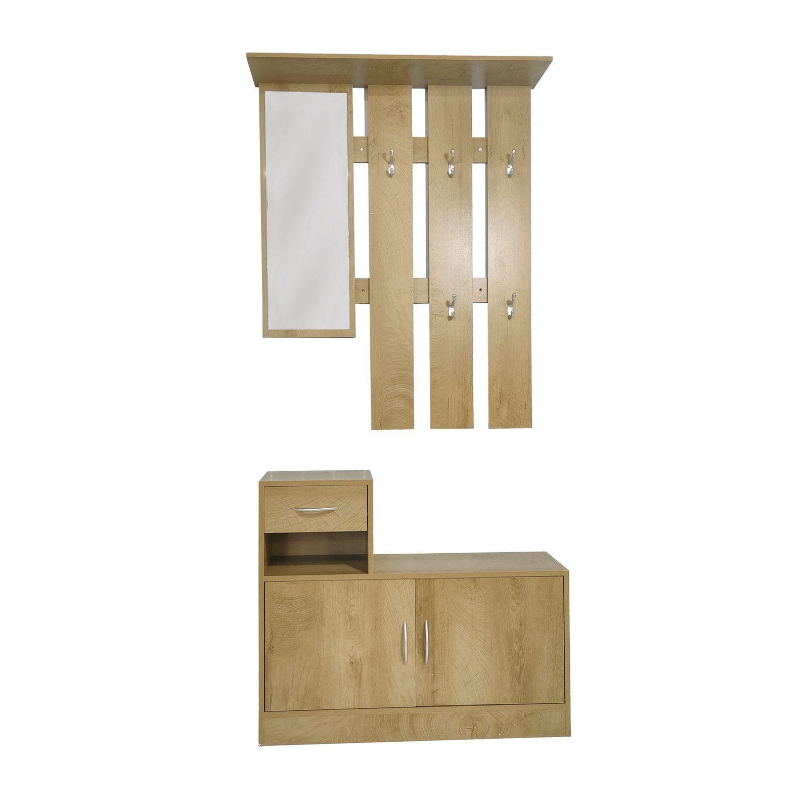 HTI-Line Garderoben-Set Garderobe Thekla, (Set, 1x Garderobenpaneel und 1x günstig online kaufen