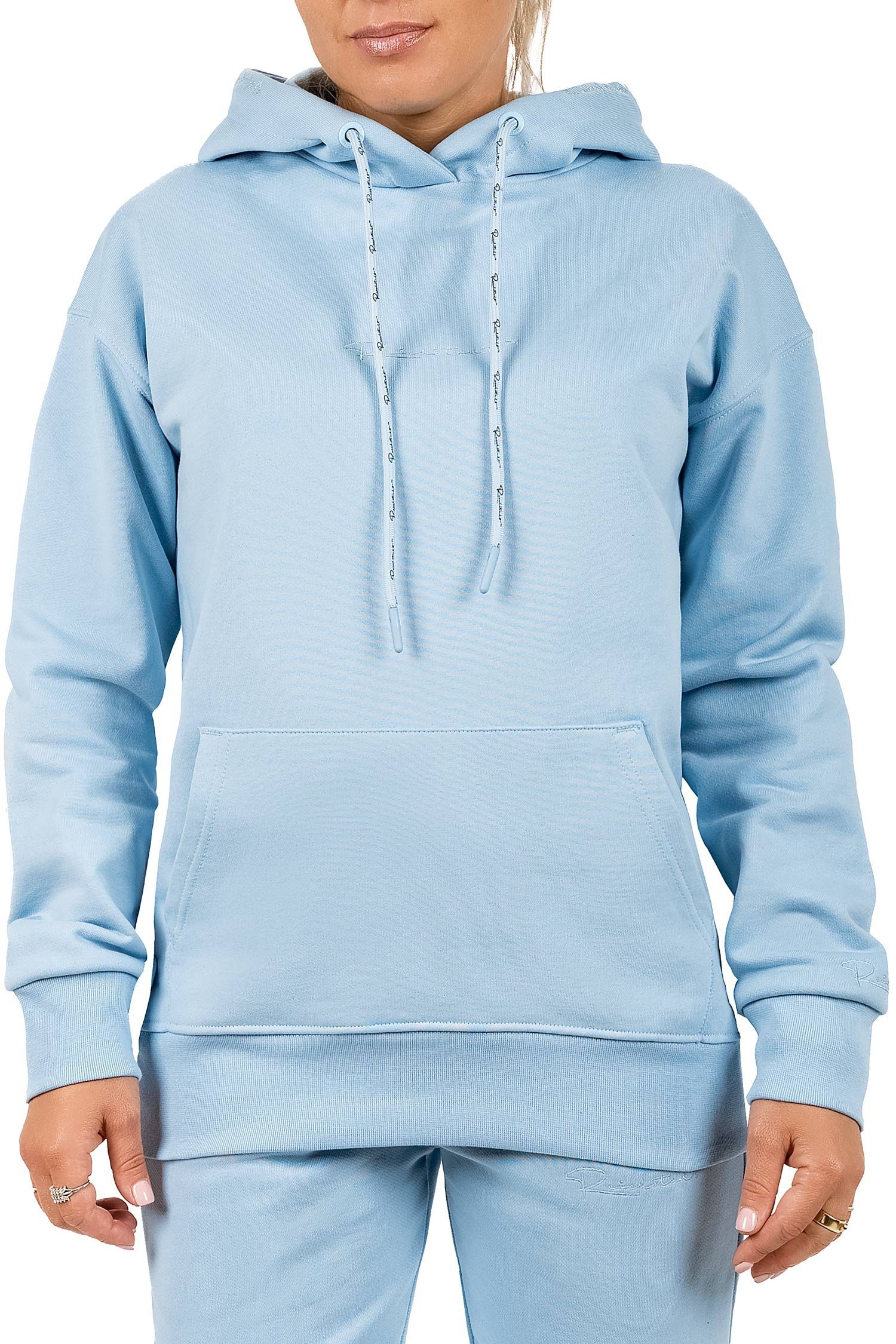 Reichstadt Kapuzenpullover Basic Oversize Damen Hoodie 23RSW038 (1-tlg) mit Stitching auf der Brust