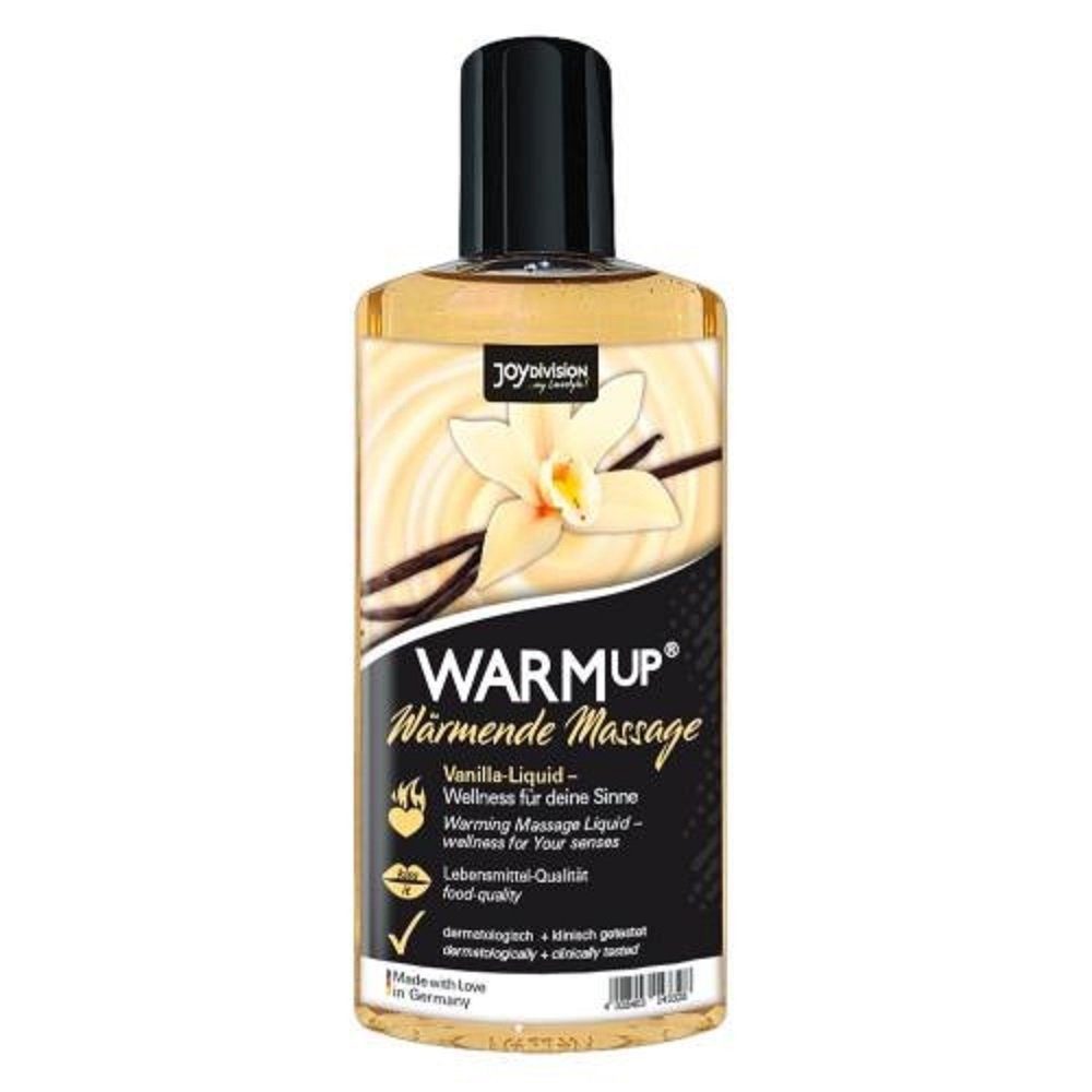 JOYDIVISION Gleit- und Massagegel WARMup Liquid, Flasche Massagegel und 150ml, mit mit wärmendes Vanilla Geschmack Vanilleduft