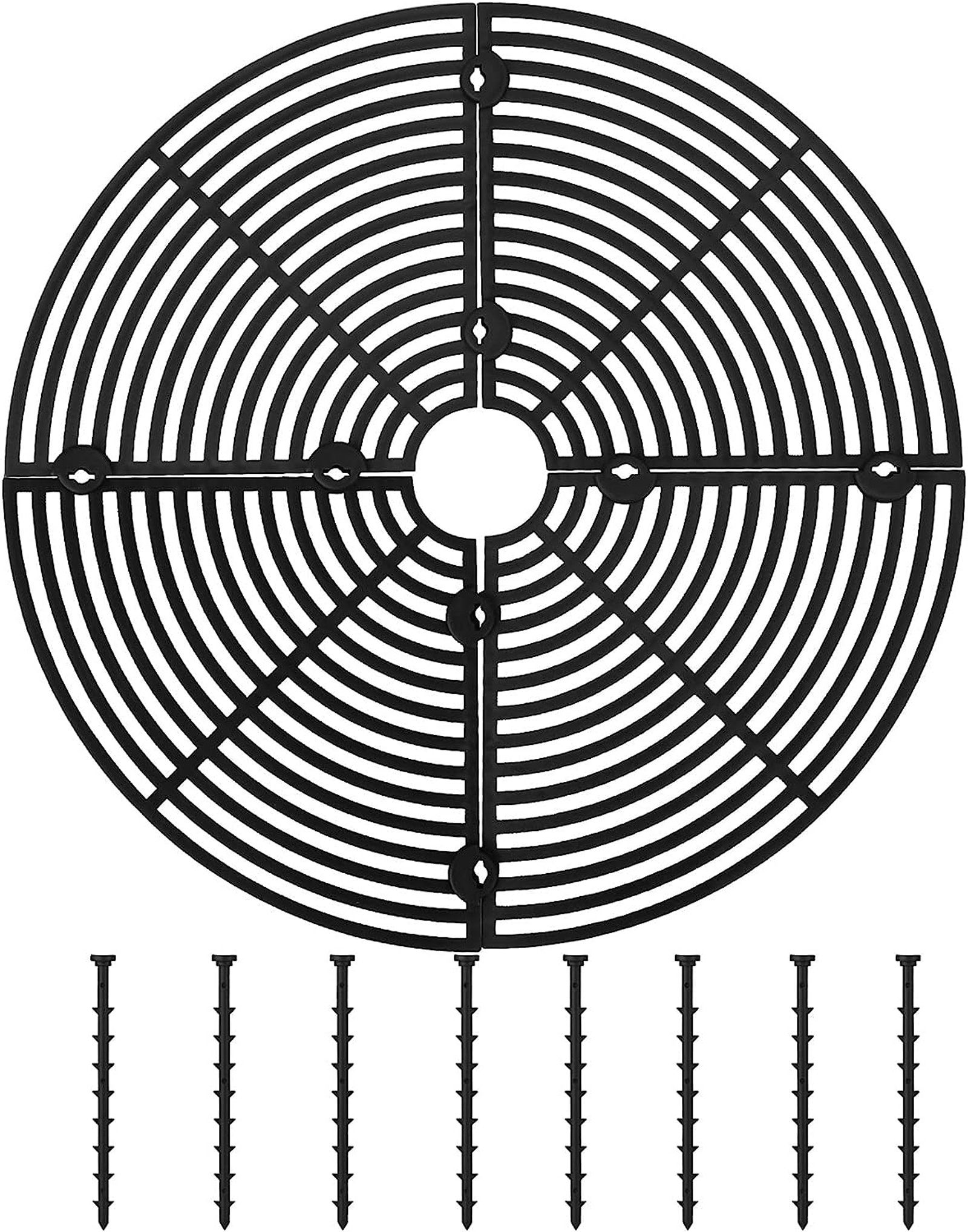 SEEZSSA Blumentopf Blumentopf-Gitter, Pflanzentopf-Bodenschutz, 4 Blumentopf-Bodenschutz, Scheiben /52 cm Blumentopf-Abdeckung 8 /30 Schrauben18 und mit