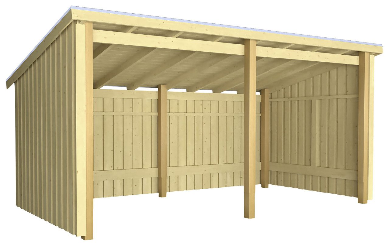 PLUS Gartenhaus Plus Gartenhaus Nordic Multi 416 x 208 cm natur