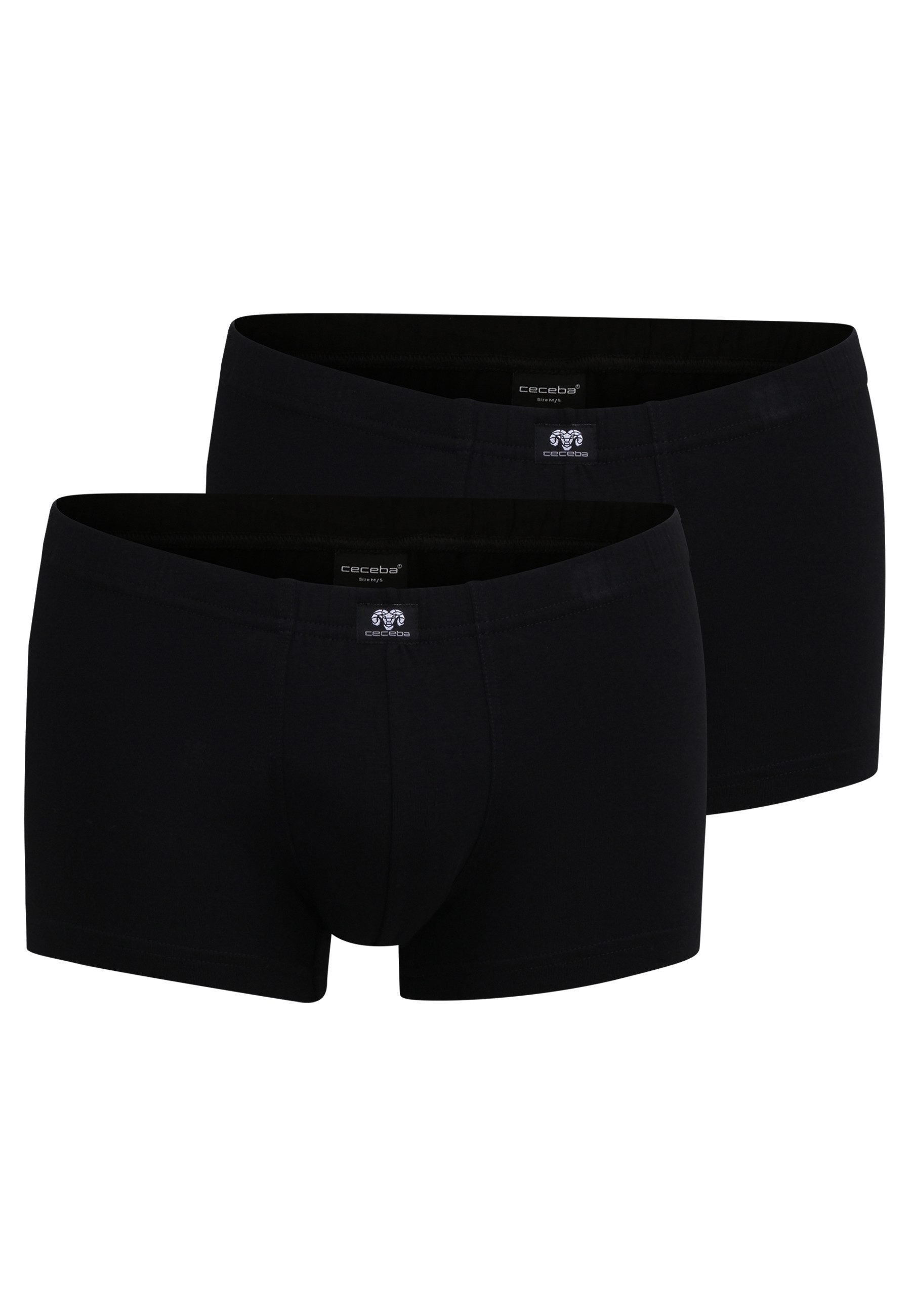 CECEBA Boxershorts CECEBA Herren Pants schwarz uni 2er Pack (2-St) günstig online kaufen