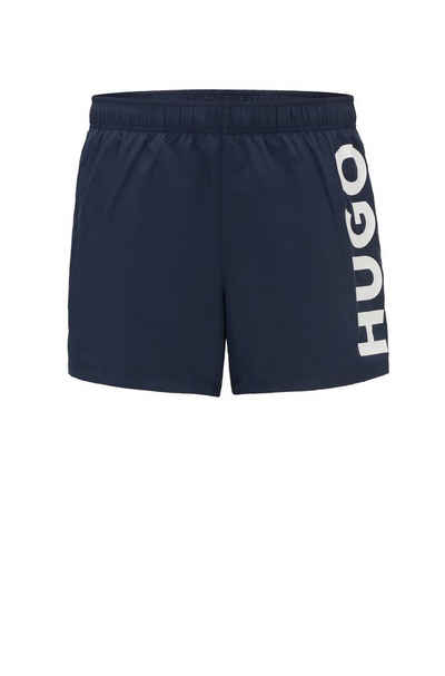 HUGO Badeshorts ABAS seilich mit großem HUGO Logo-Print