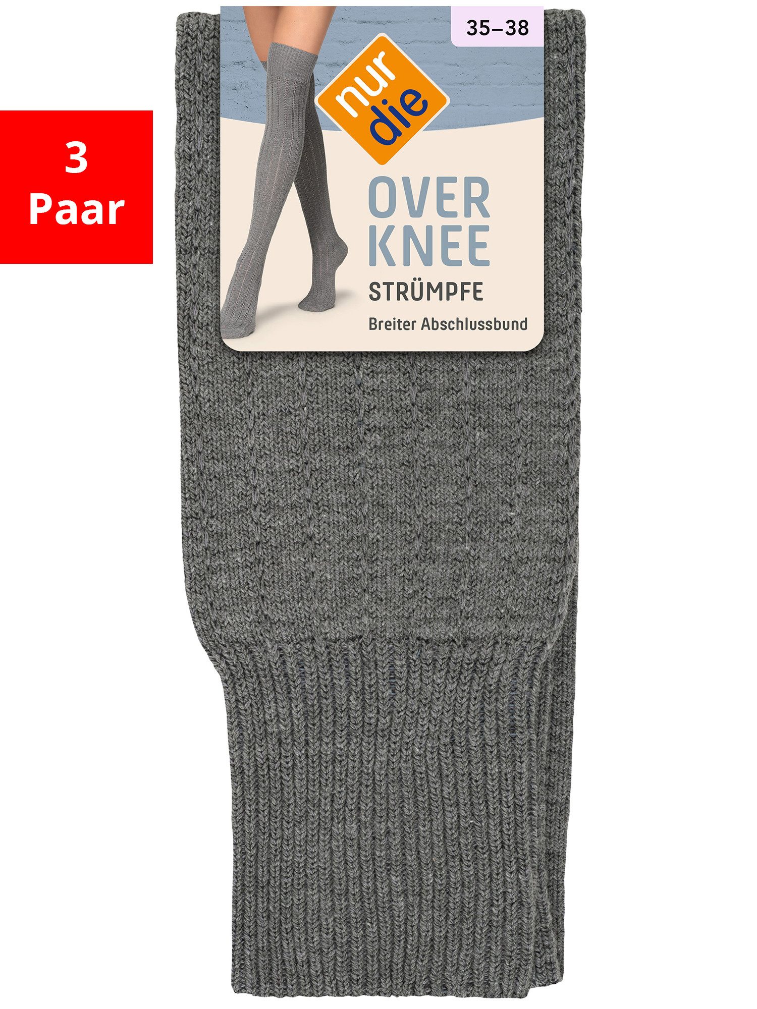 Nur Die Гольфы Overknee (3-Paar)