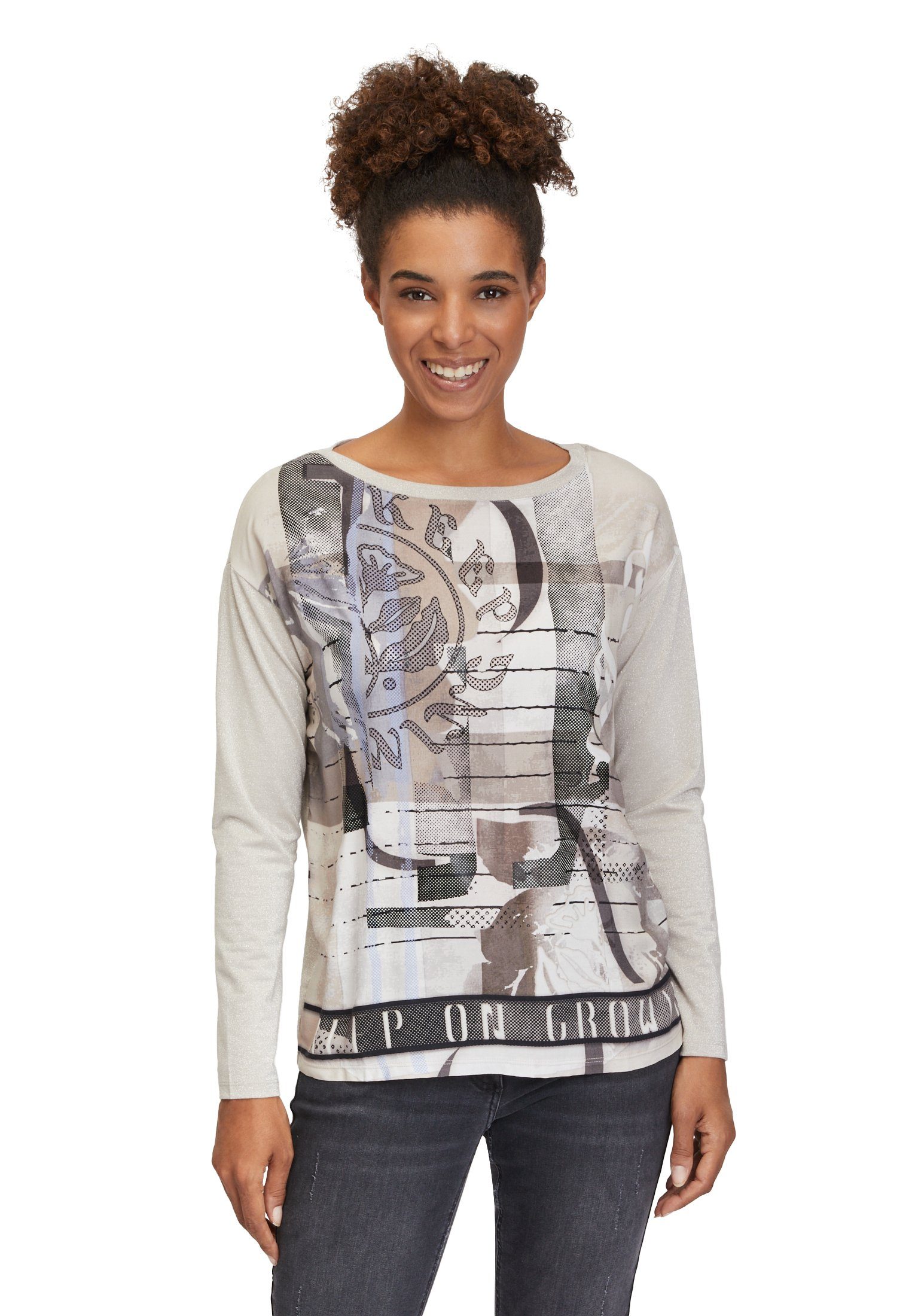 Betty Barclay (1-tlg) mit Glitzernd T-Shirt Print