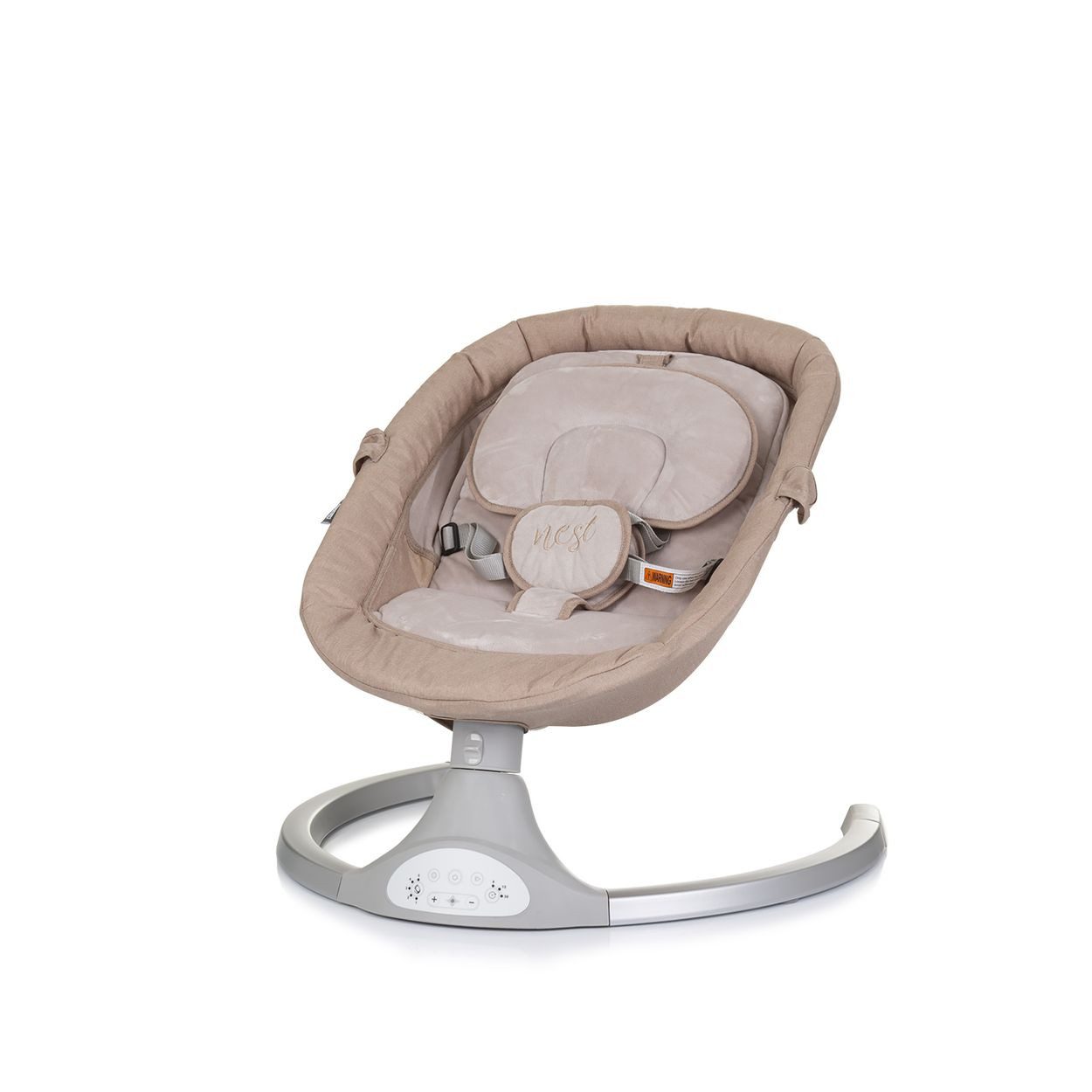 Chipolino Babywippe Nest, Moskitonetz, Fernbedienung, 5 Schaukelgeschwindigkeiten, Kopfkissen