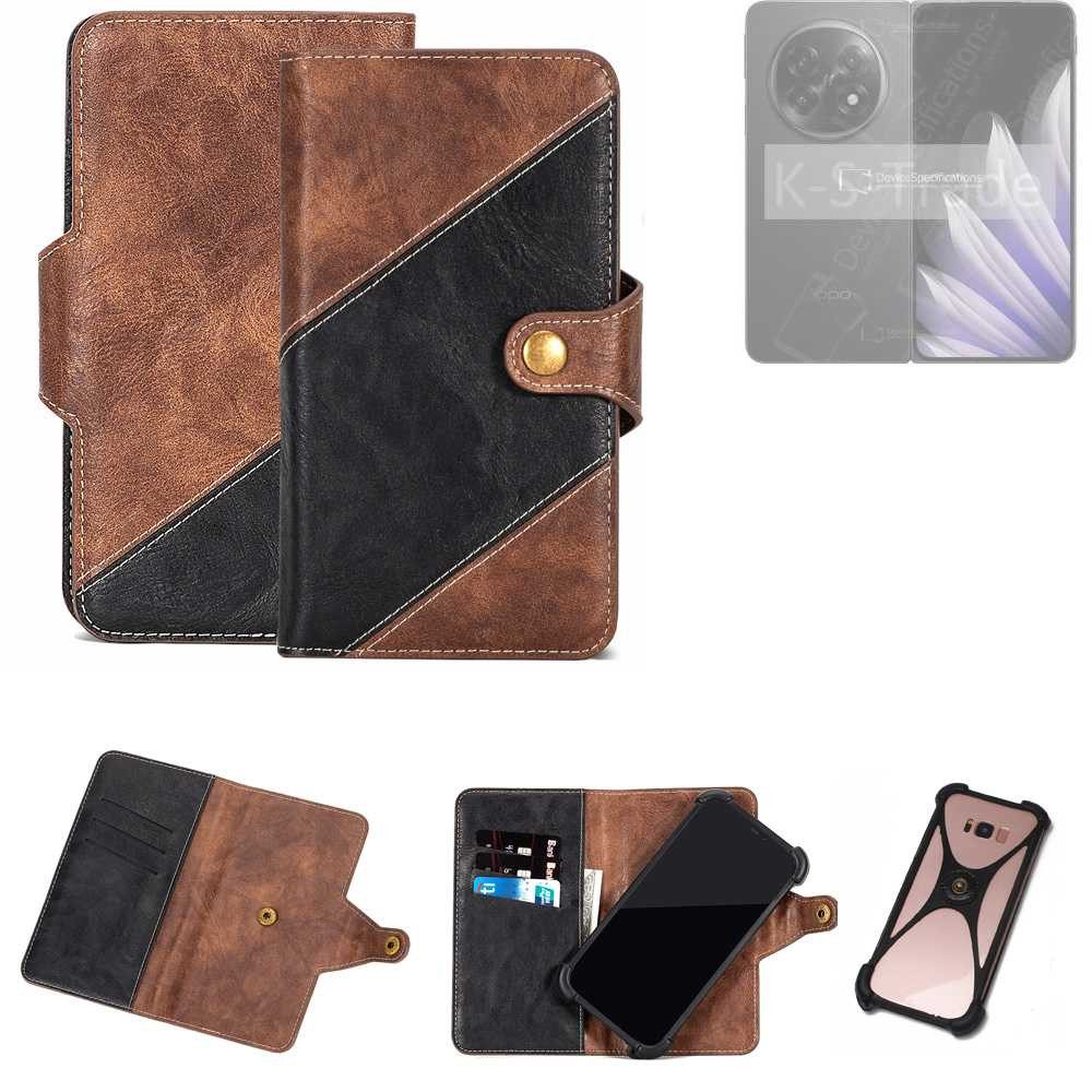 K-S-Trade Handyhülle für Oppo Find N5 CPH2671, Handyhülle Schutzhülle Bookstyle Case Klapphülle Cover Hülle