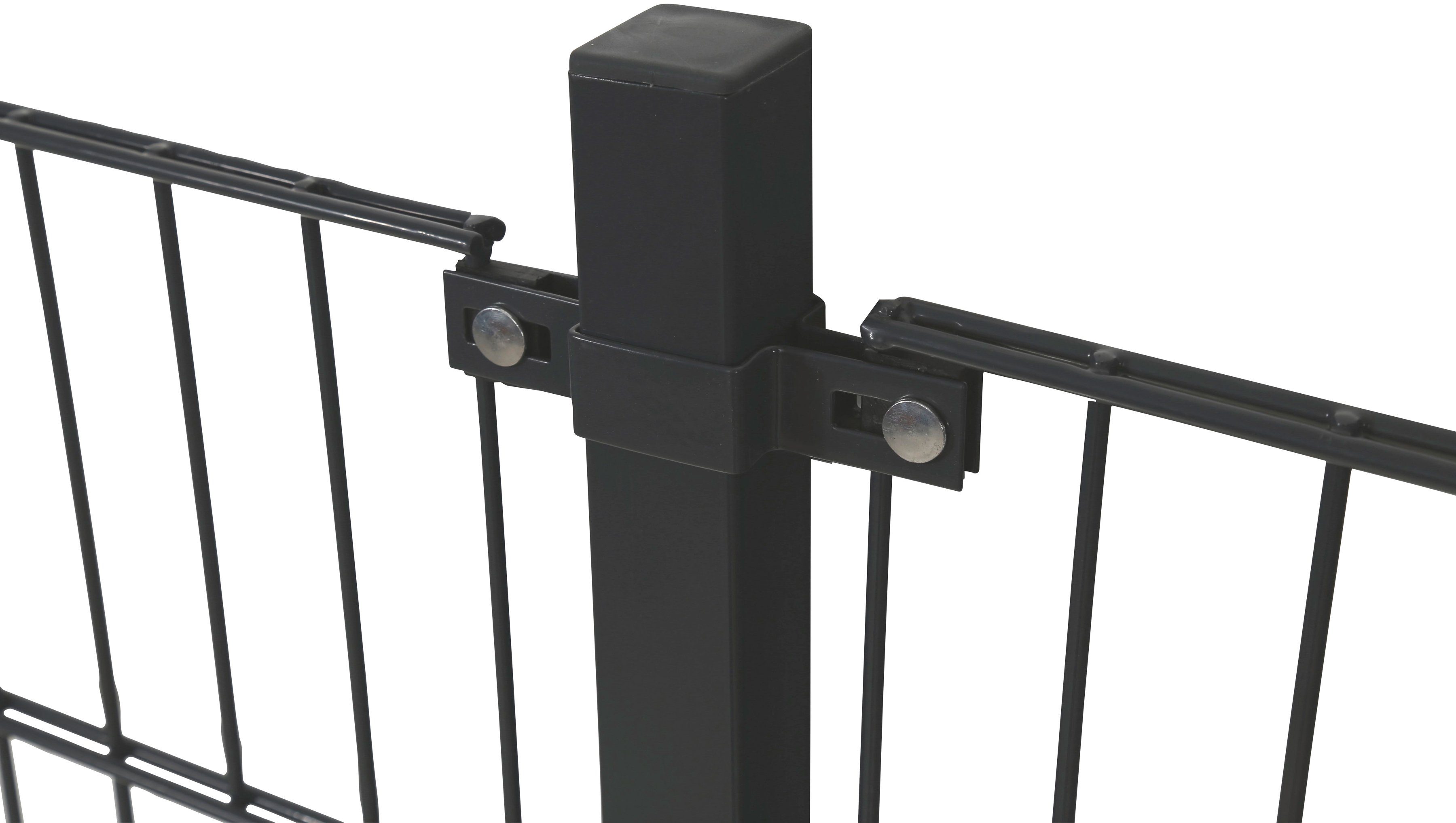 HOME DELUXE Doppelstabmattenzaun, (Set), 160 cm hoch, 60 Matten für 30