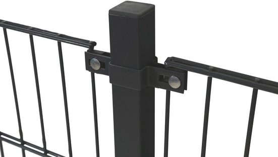 HOME DELUXE Doppelstabmattenzaun, (Set), 160 cm hoch, 60 Matten für 30