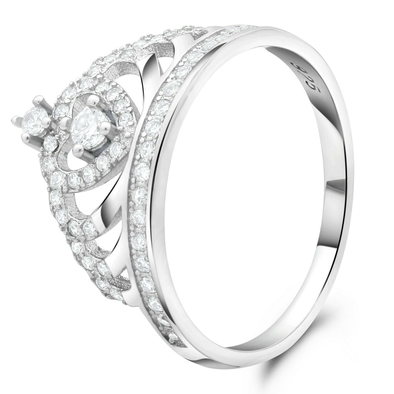 Tony Fein Silberring Kronen Ring 925er Silber Rhodiniert Hochglanzpoliert W günstig online kaufen