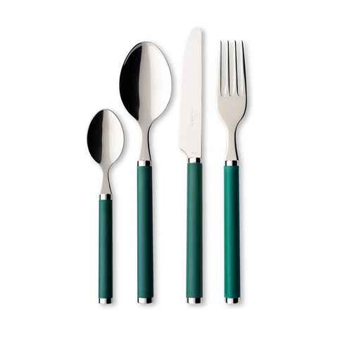 Villeroy & Boch Besteck-Set Play! Green Garden Tafelbesteck 24-teilig (24-tlg), 6 Personen, Edelstahl