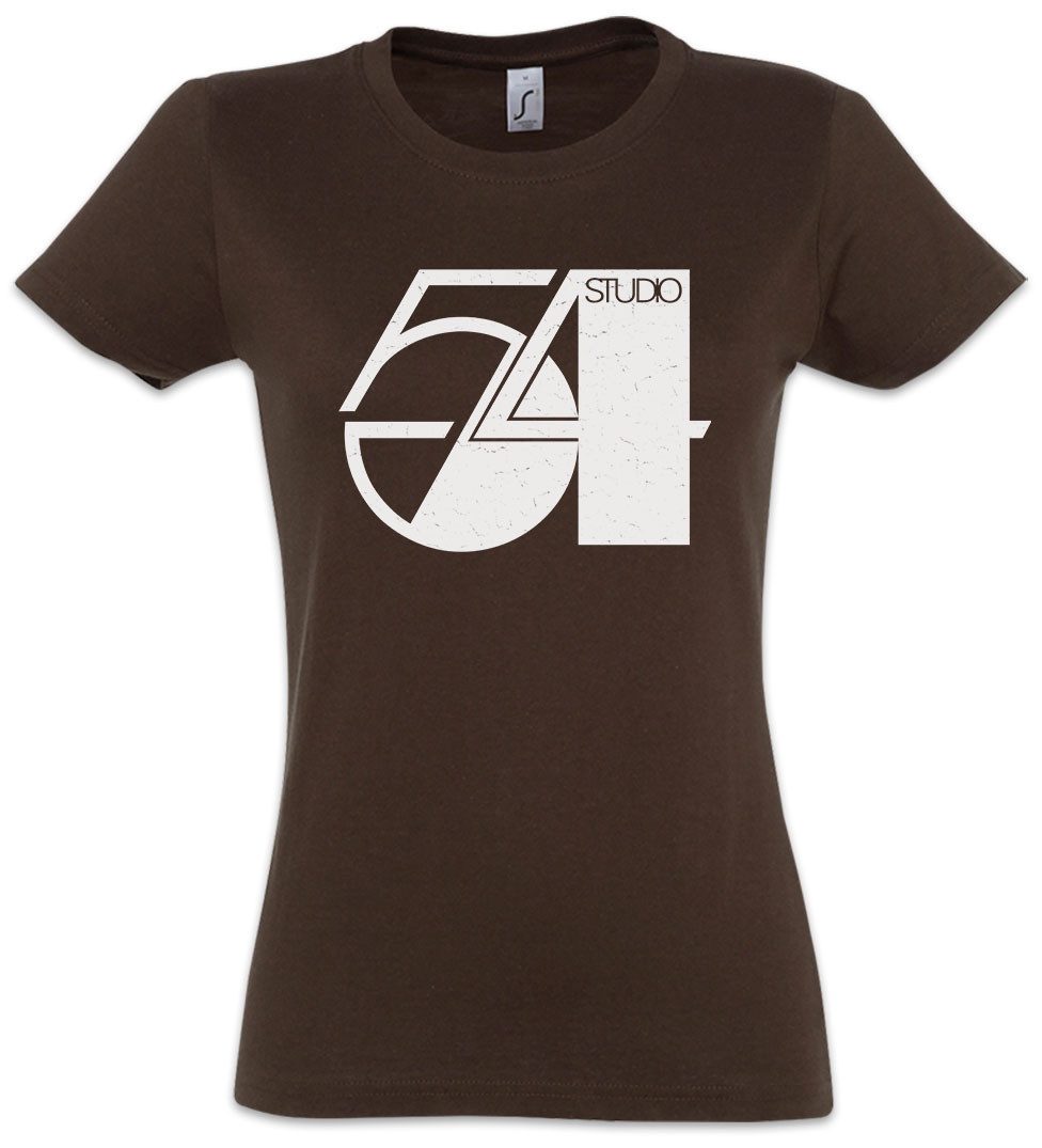 Urban Backwoods Print-Shirt Studio 54 A2 Damen T-Shirt New York Nightclub NY NYC Disco History Era (1-tlg) Club Nightlife Party 1970s