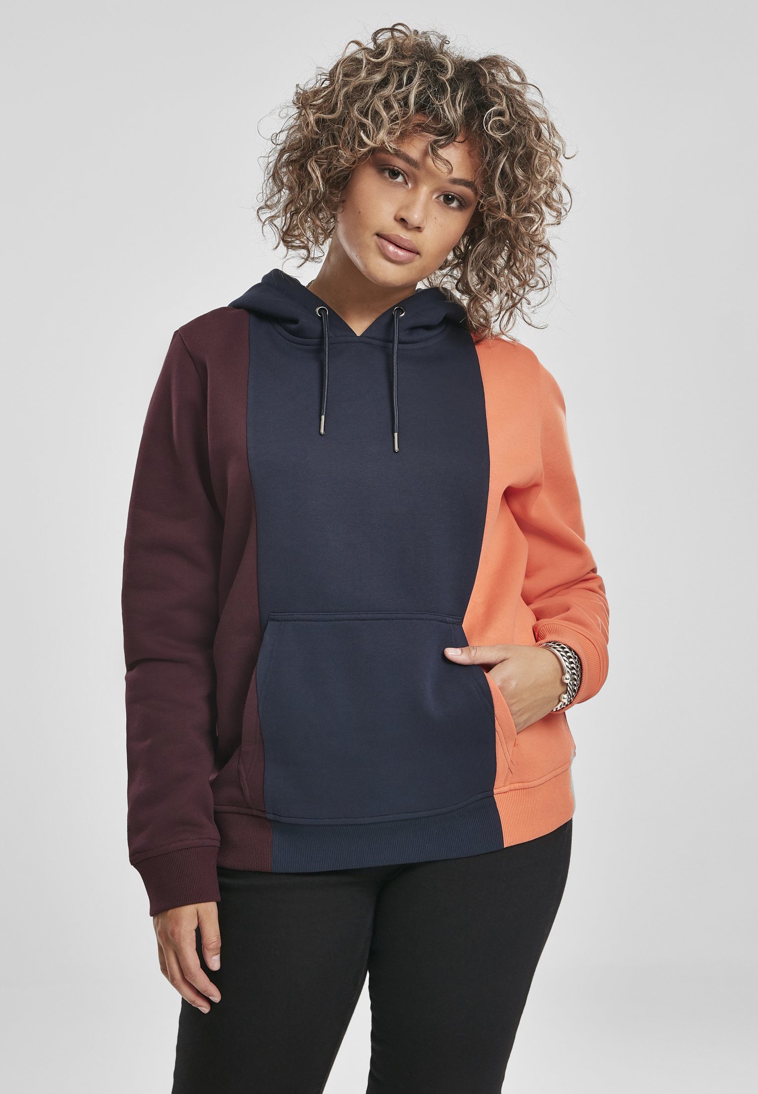 URBAN CLASSICS Kapuzenpullover Damen Ladies Tripple Hoody (1-tlg)