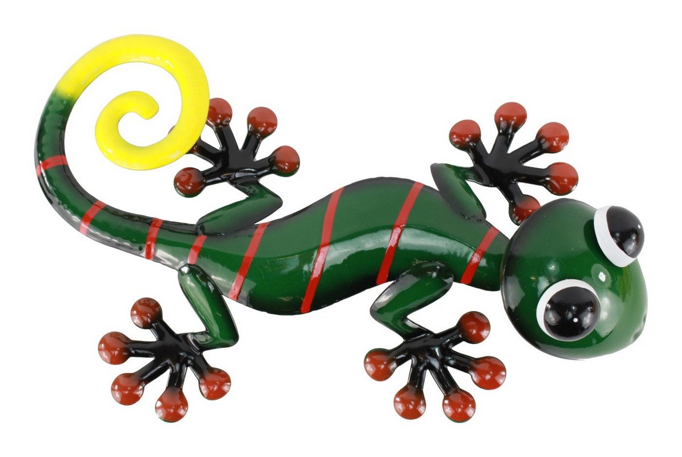 Tierfigur Gecko Deko Lurch Eidechse Wanddeko Wandbild Echse Drache Skulptur