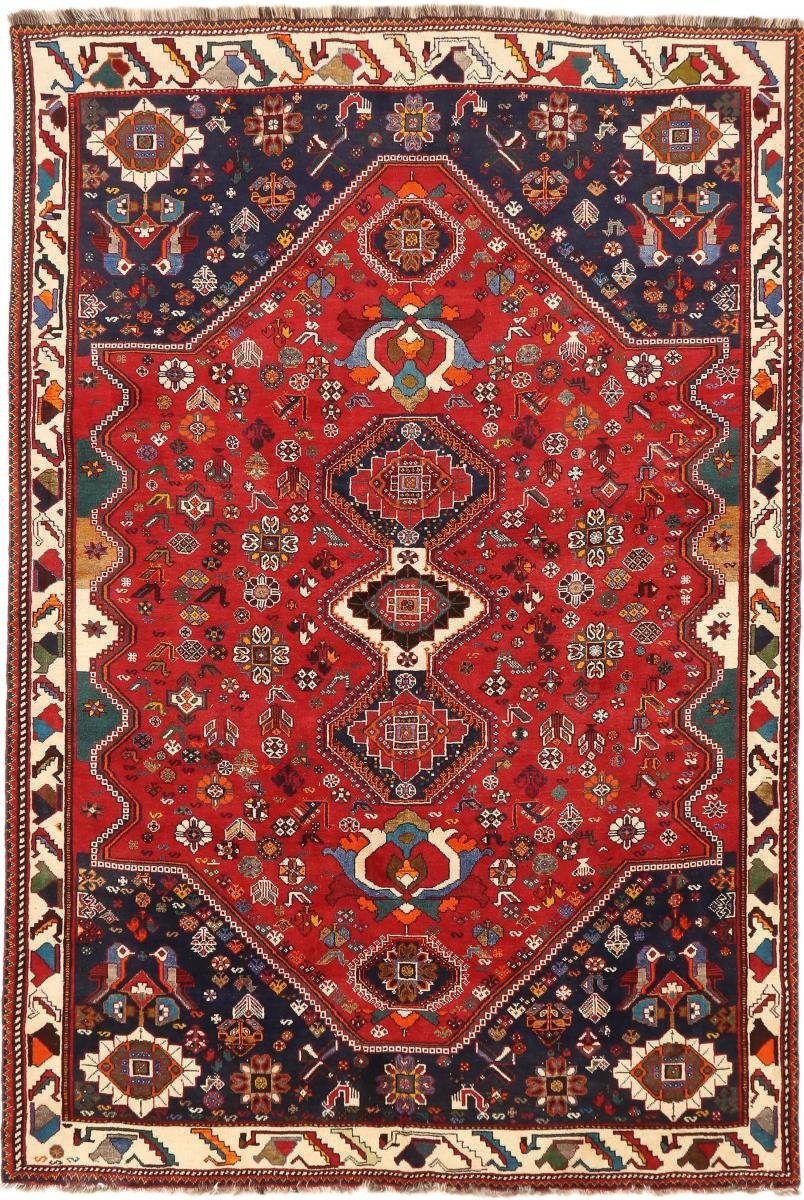 Orientteppich Shiraz 187x276 Handgeknüpfter Orientteppich / Perserteppich, Nain Trading, rechteckig, Höhe: 10 mm