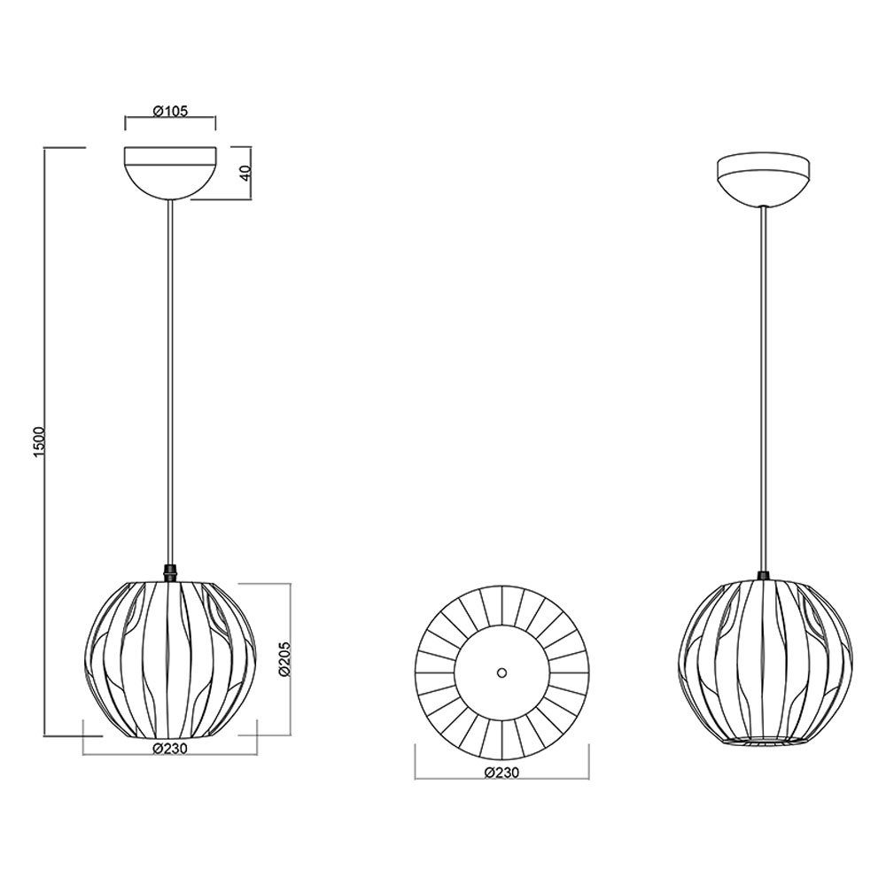 etc-shop LED Leuchtmittel Leuchte Hänge weiß Pendelleuchte, inklusive, Arbeitszimmer Pendel Kugel Strahler Warmweiß