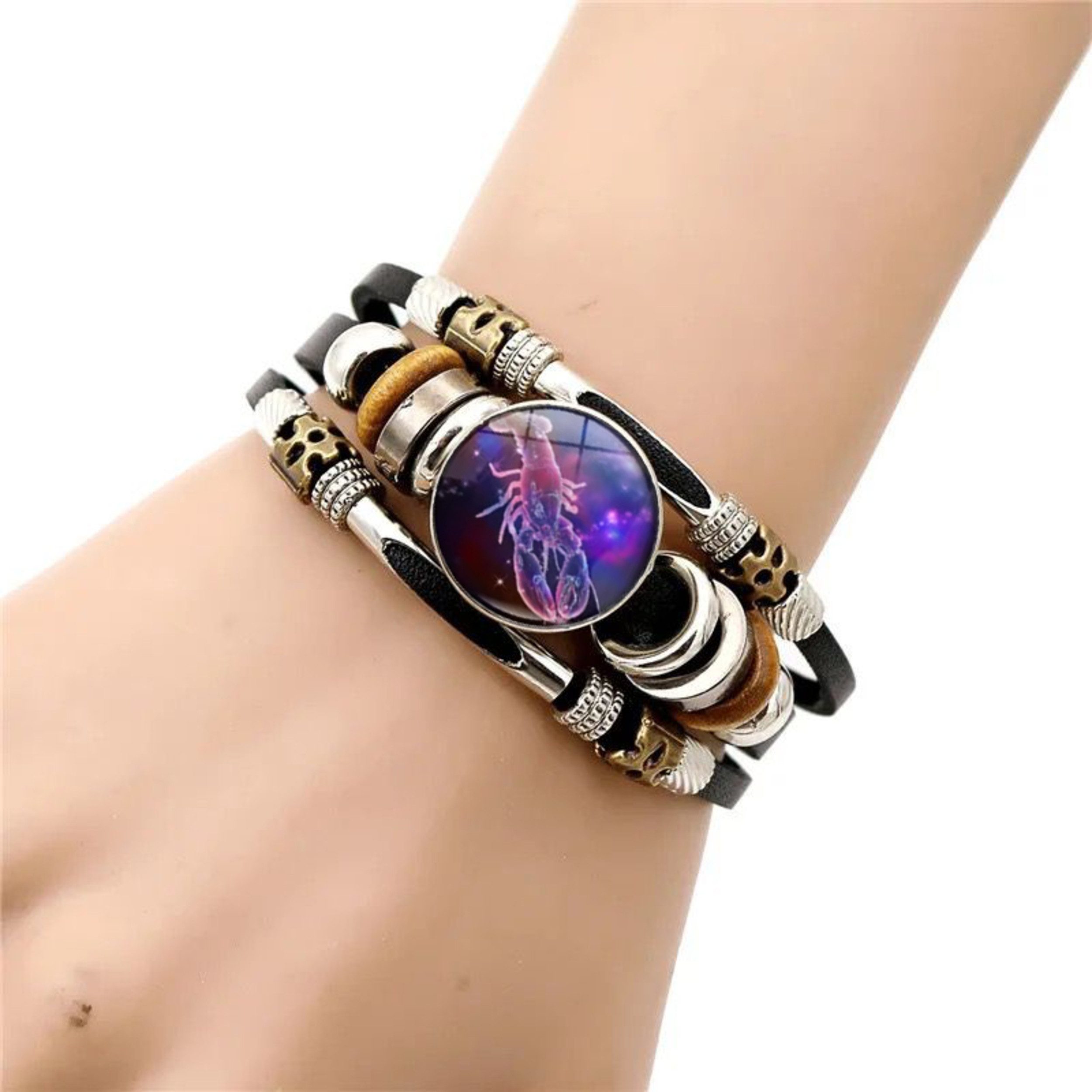 Stelby Armband mit Gravur Armband Sternzeichen Krebs mit 3D Gravur im Glas günstig online kaufen