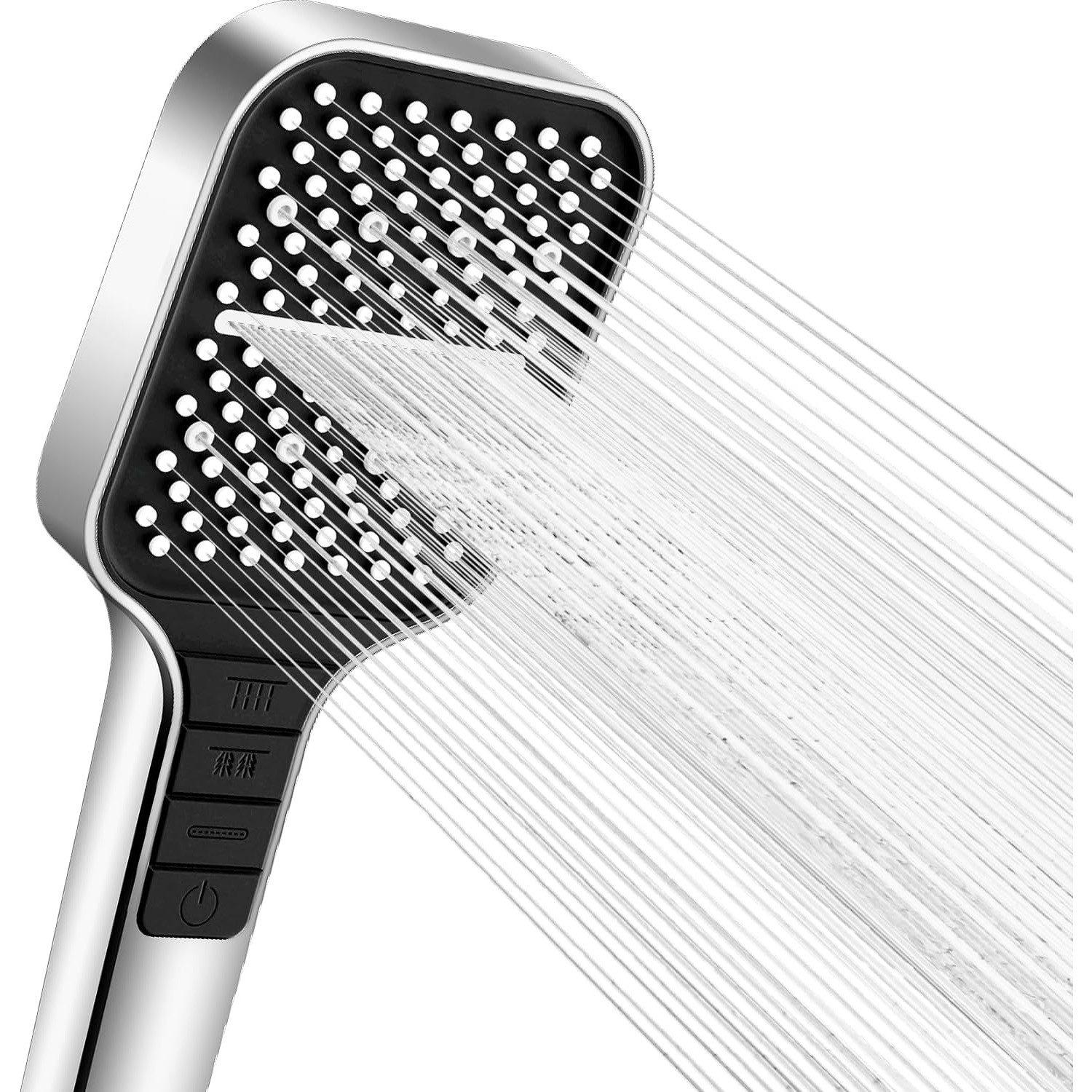 TUWENA Handbrause 7 Strahlarten Duschkopf Regendusche Gross Duschbrause Druckerhöhend