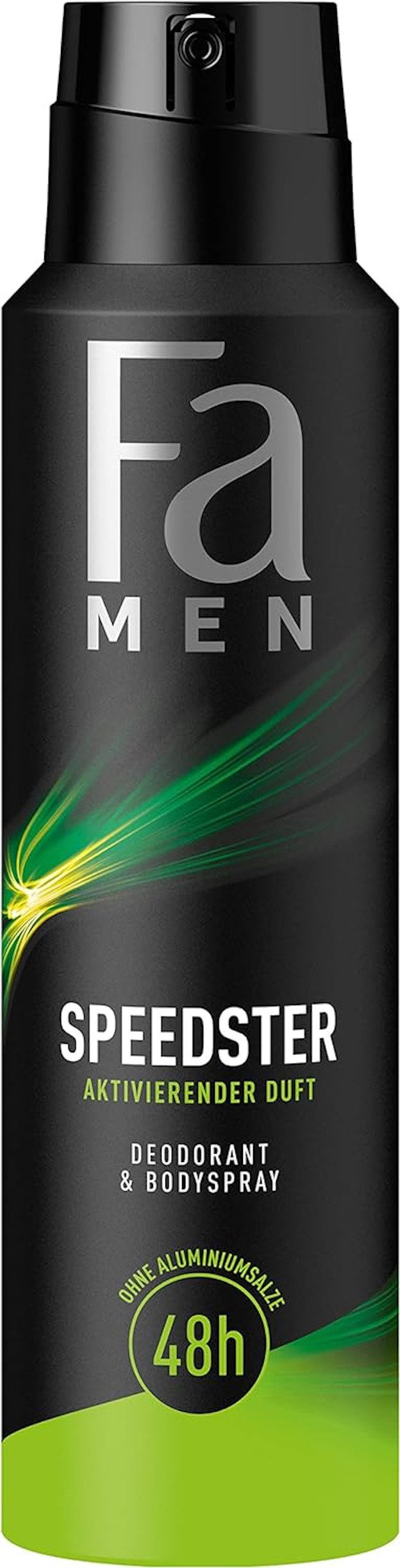 FA Deo-Spray Men Speedster 150 ml, Deospray mit aktivierend-frischem Duft & ohne Aluminiumsalze