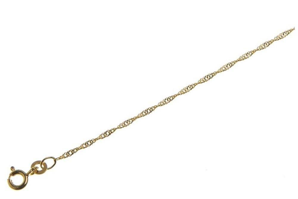 Silberkettenstore Goldarmband Singapurketten Armband 1,4mm - 333 Gold