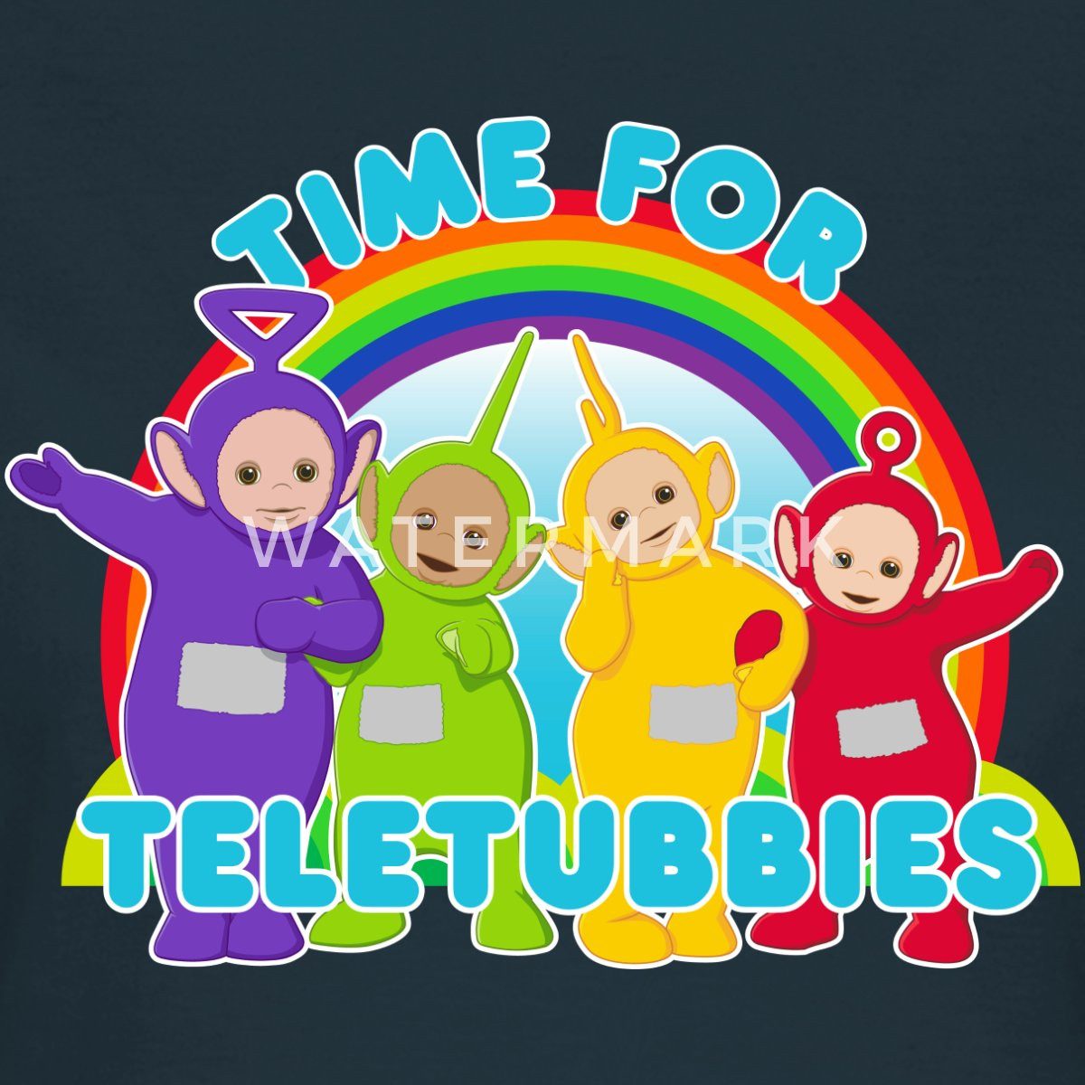 Spreadshirt T-Shirt Teletubbies Time For Teletubbies Frauen T-Shirt (1-tlg) Slim Fit, fällt klein aus
