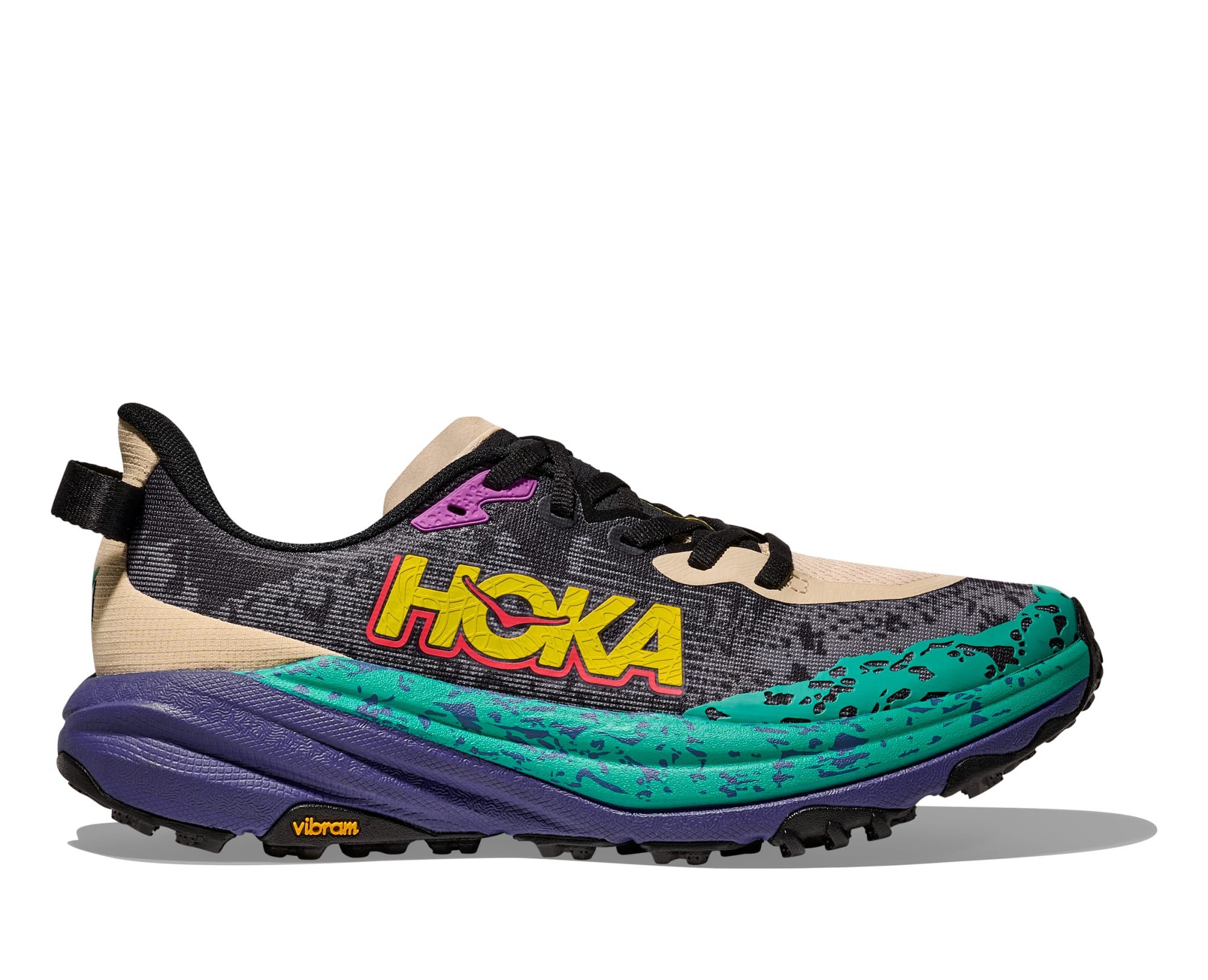 Hoka One One W Speedgoat 6 - Damen Trailrunningschuh - Oatmeal/Mountain Iris Laufschuh