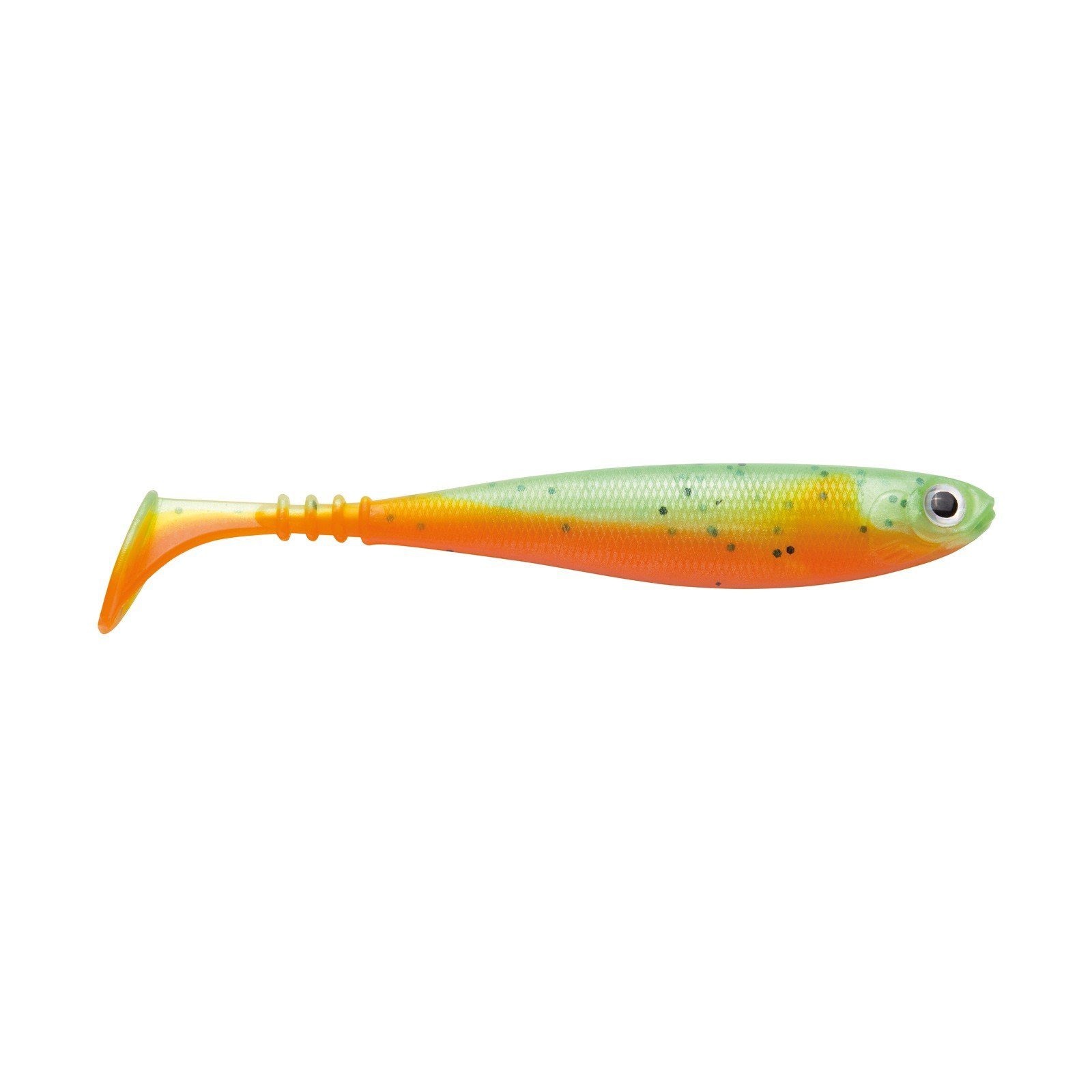 Jackson Fishing Kunstköder, Zanderbait 10cm Green Orange Zanderangeln Gummifisch
