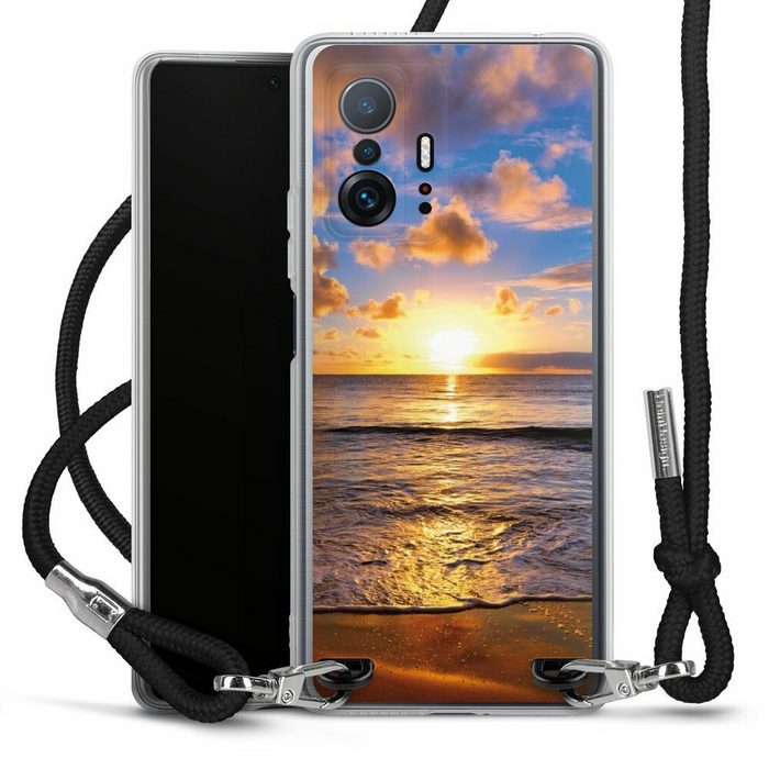 DeinDesign Handyhülle Meer Sonnenuntergang Strand Strand Xiaomi 11T 5G Handykette Hülle mit Band Case zum Umhängen