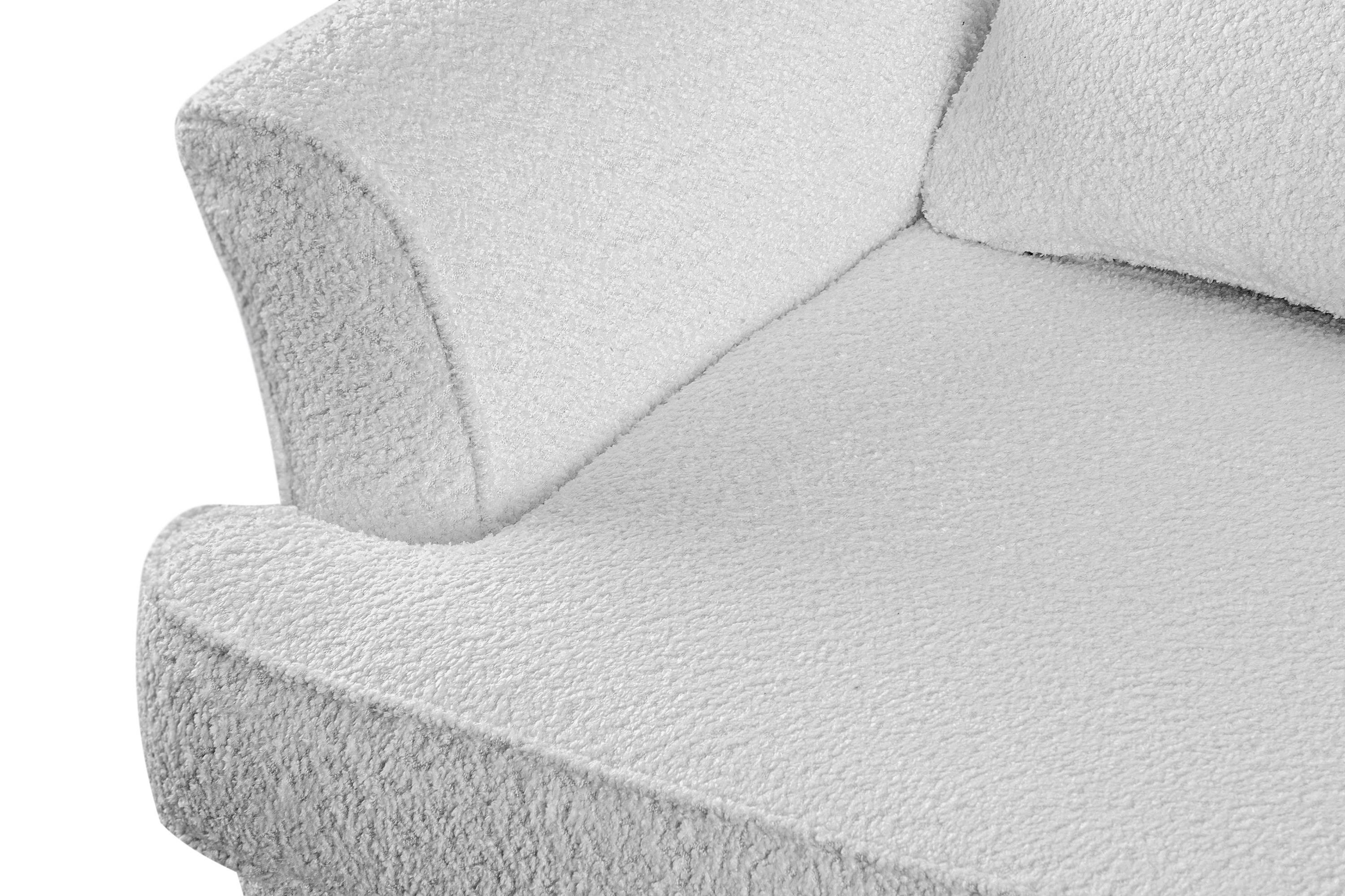 Hocker, STRALIS zeitloses Sessel mit Kissen Konsimo Füße, Ohrensessel dekorativem hohe Design, inklusive