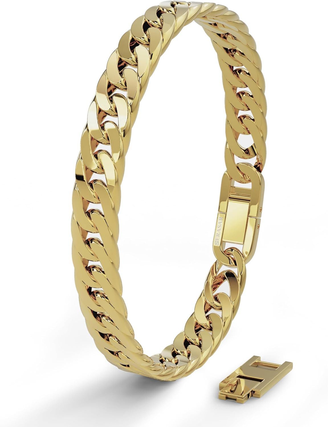 SERASAR Armband Edelstahlarmband für Herren "Cuban" Chirurgenstahl 316L, Wa günstig online kaufen