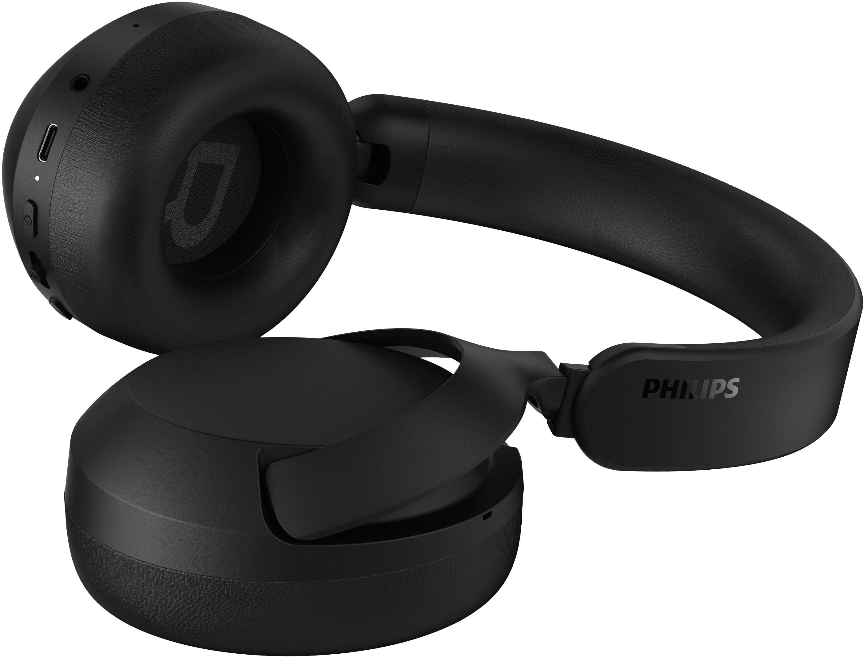 Philips TAH6000BK/00 Over-Ear-Kopfhörer (Active Noise Cancelling (ANC), Adaptive Noise-Cancelling, Hi-Res, Multi-Point-Verbindung, Sprachsteuerung, Transparenzmodus, Google Assistant, Siri, Bluetooth)
