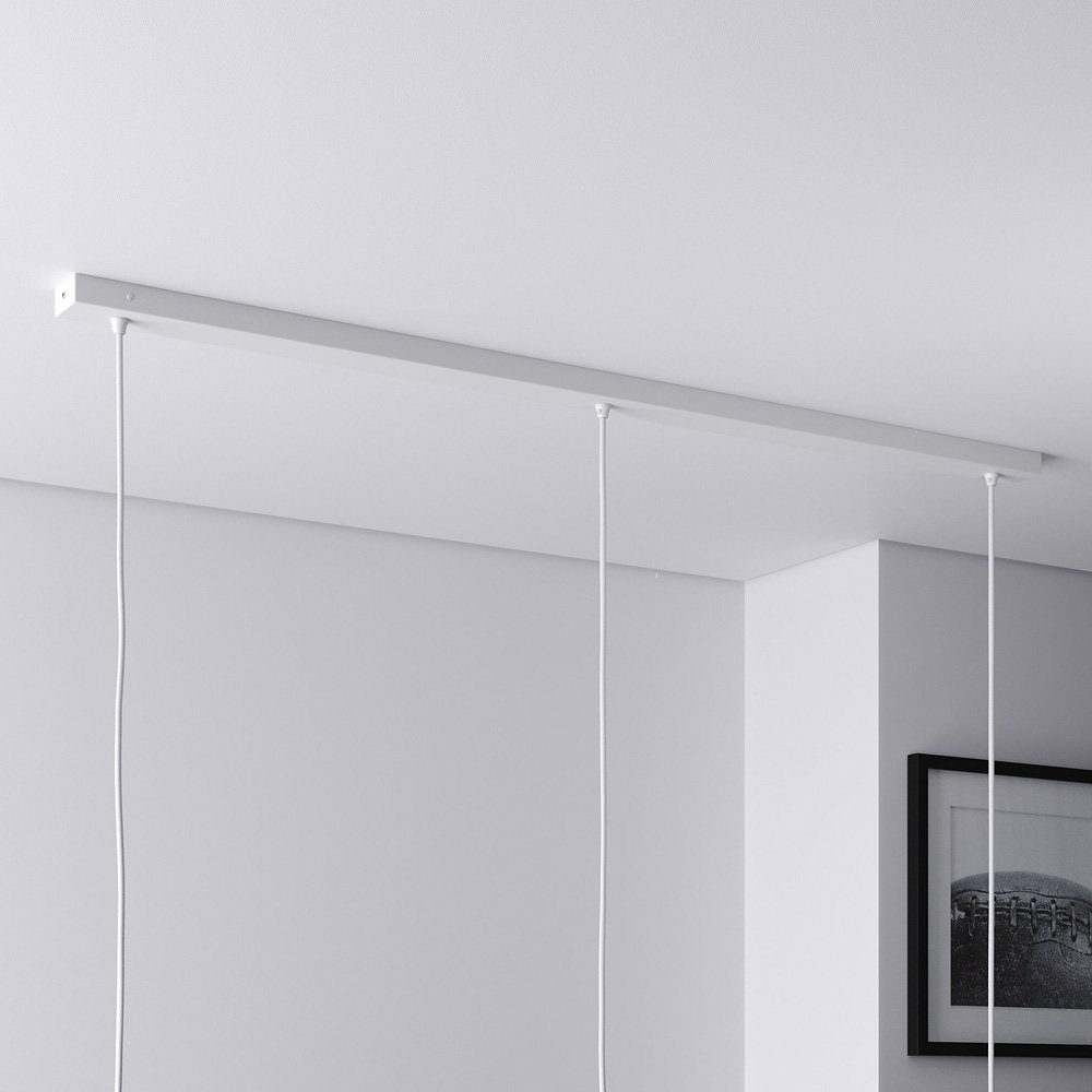 Lightstock Deckenleuchte Baldachin für Lampe, 110cm (H 2.5 x B 5 cm) Weiß