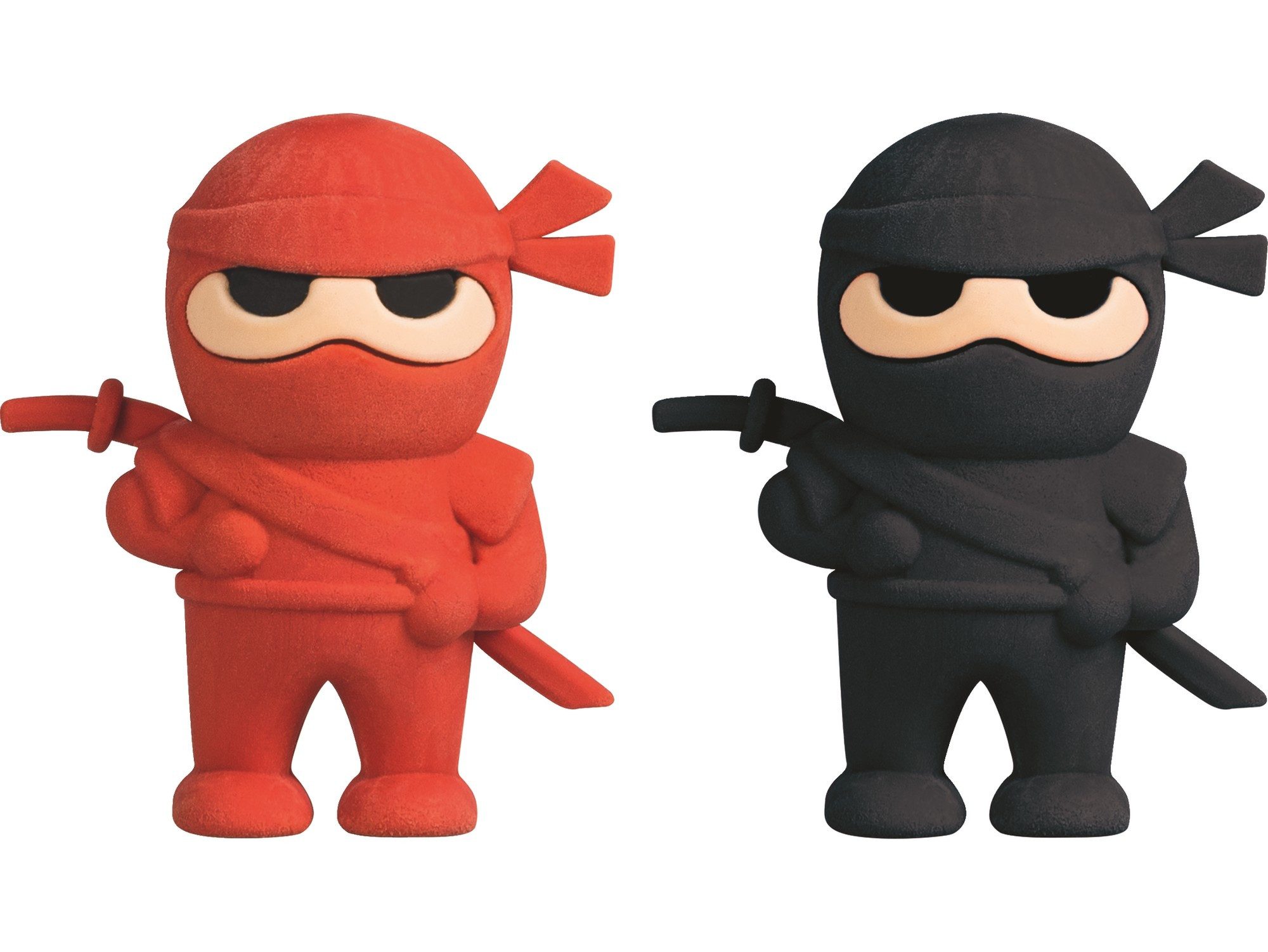 Baier & Schneider Radiergummi Radiergummi Ninja Power 3D sortiert, geeignet für Bleistifte