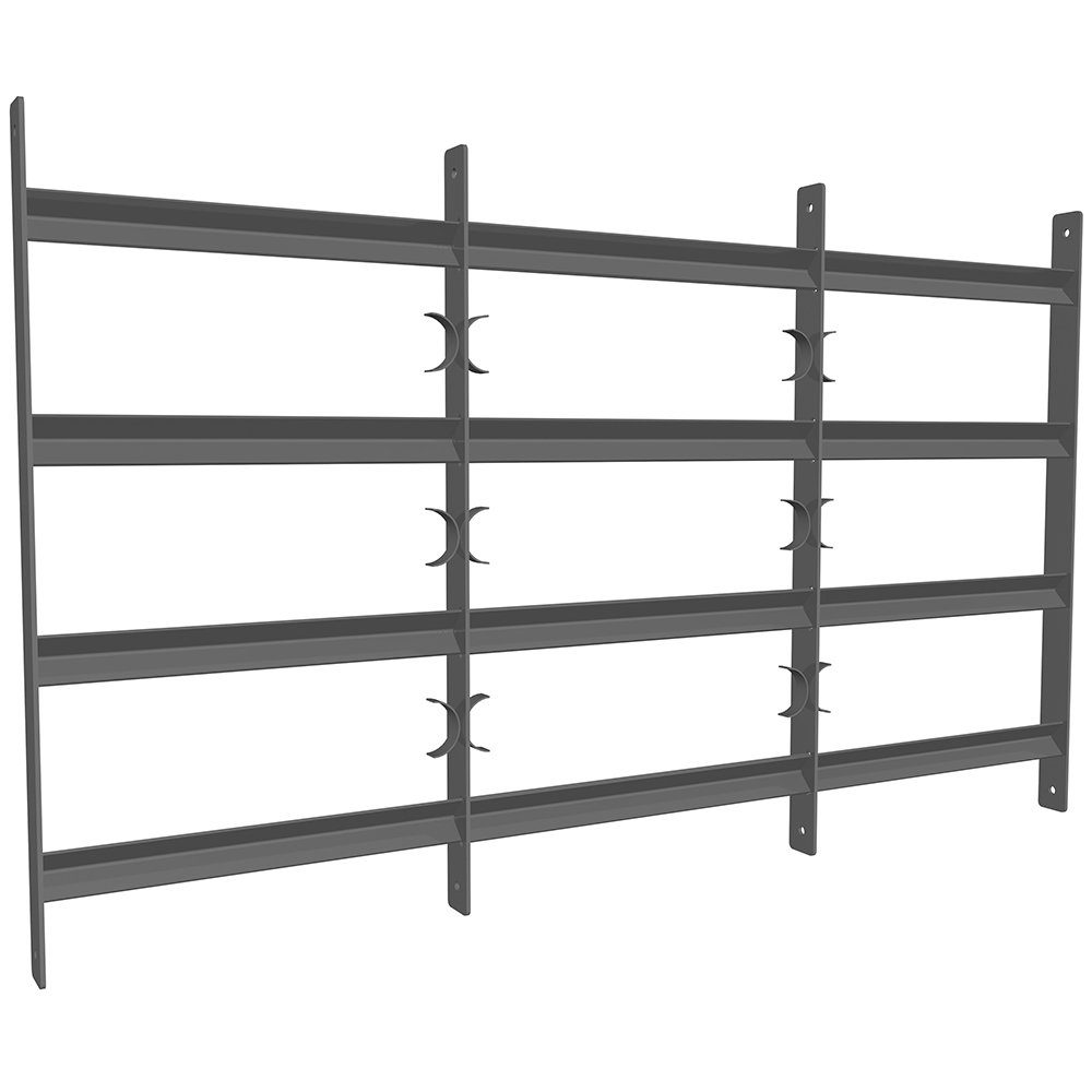 Mucola Fenster Sicherheitsgitter Balkongeländer Fensterschutz Stahl Geländer Silber, (Stück, 1 St., Fenstergitter), Vollständig verschweißt