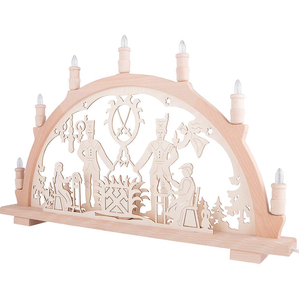 Lenk und Sohn Schwibbogen Schwibbogen Bergmann (66x41cm) von Kunstgewerbe Lenk & Sohn